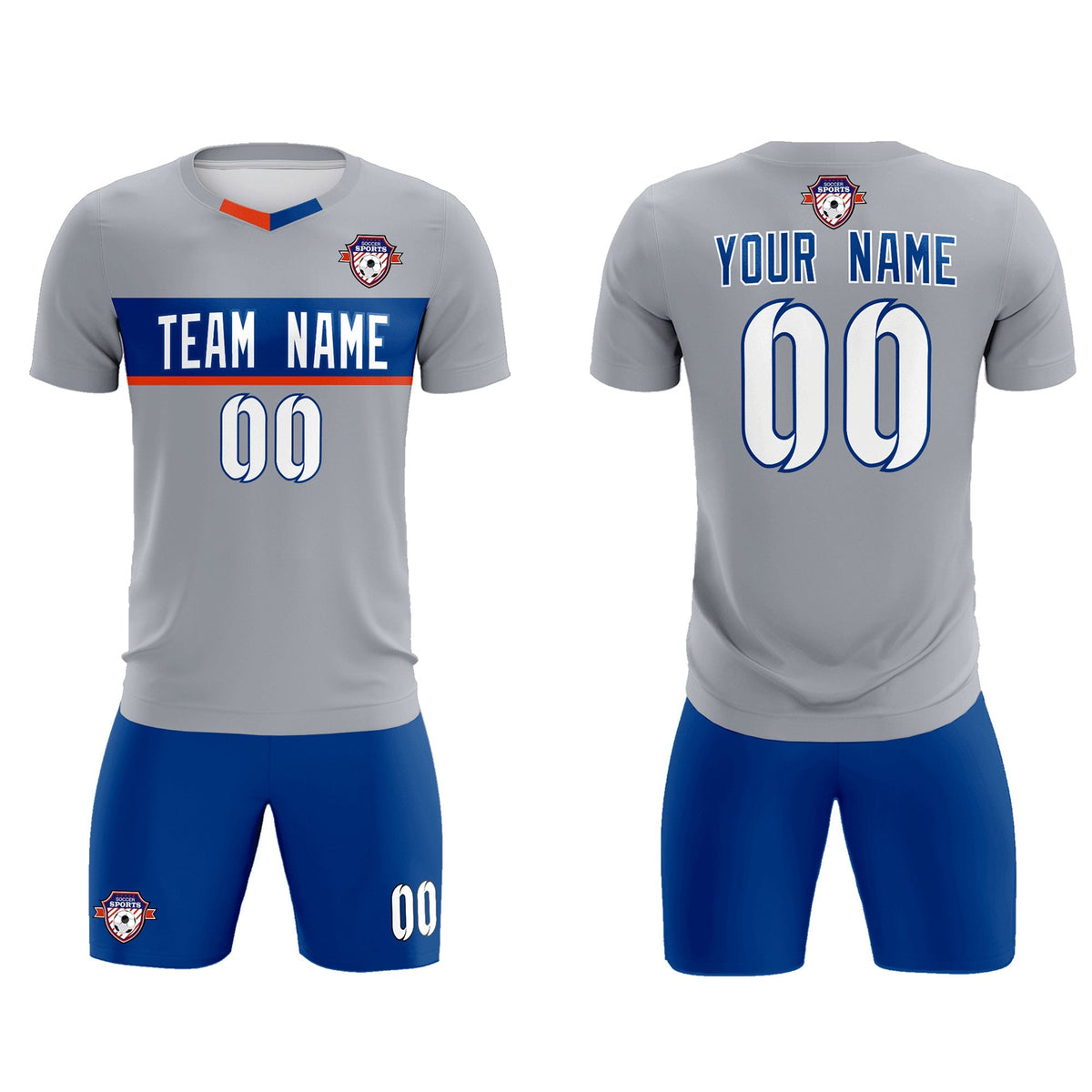 Custom Gray Classic Sports kit Football Shirt Jersey