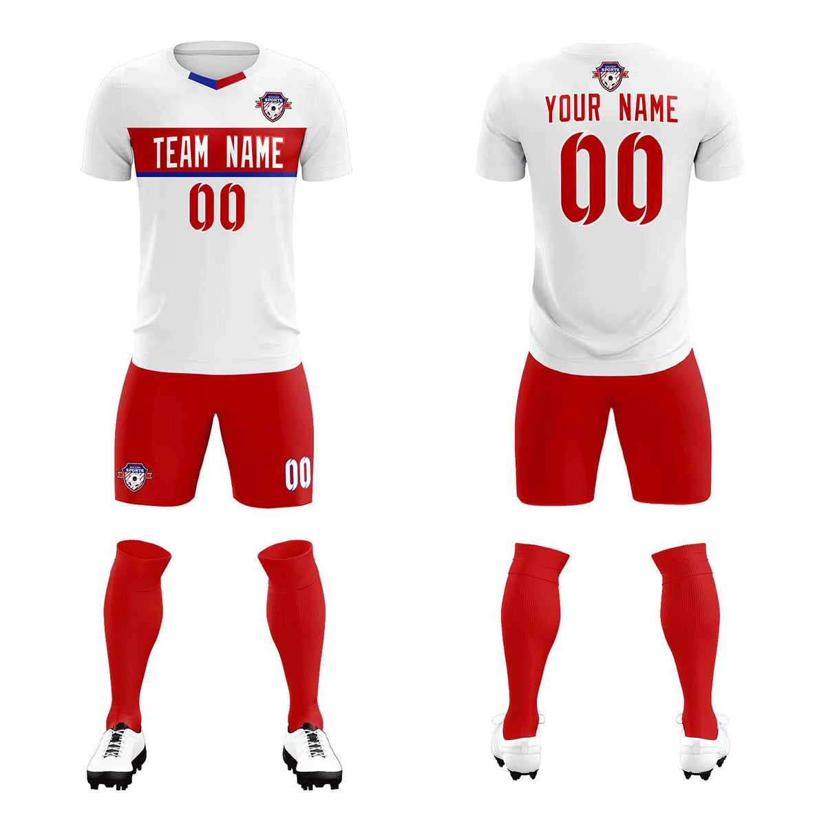 Custom White Classic Sports kit Football Shirt Jersey