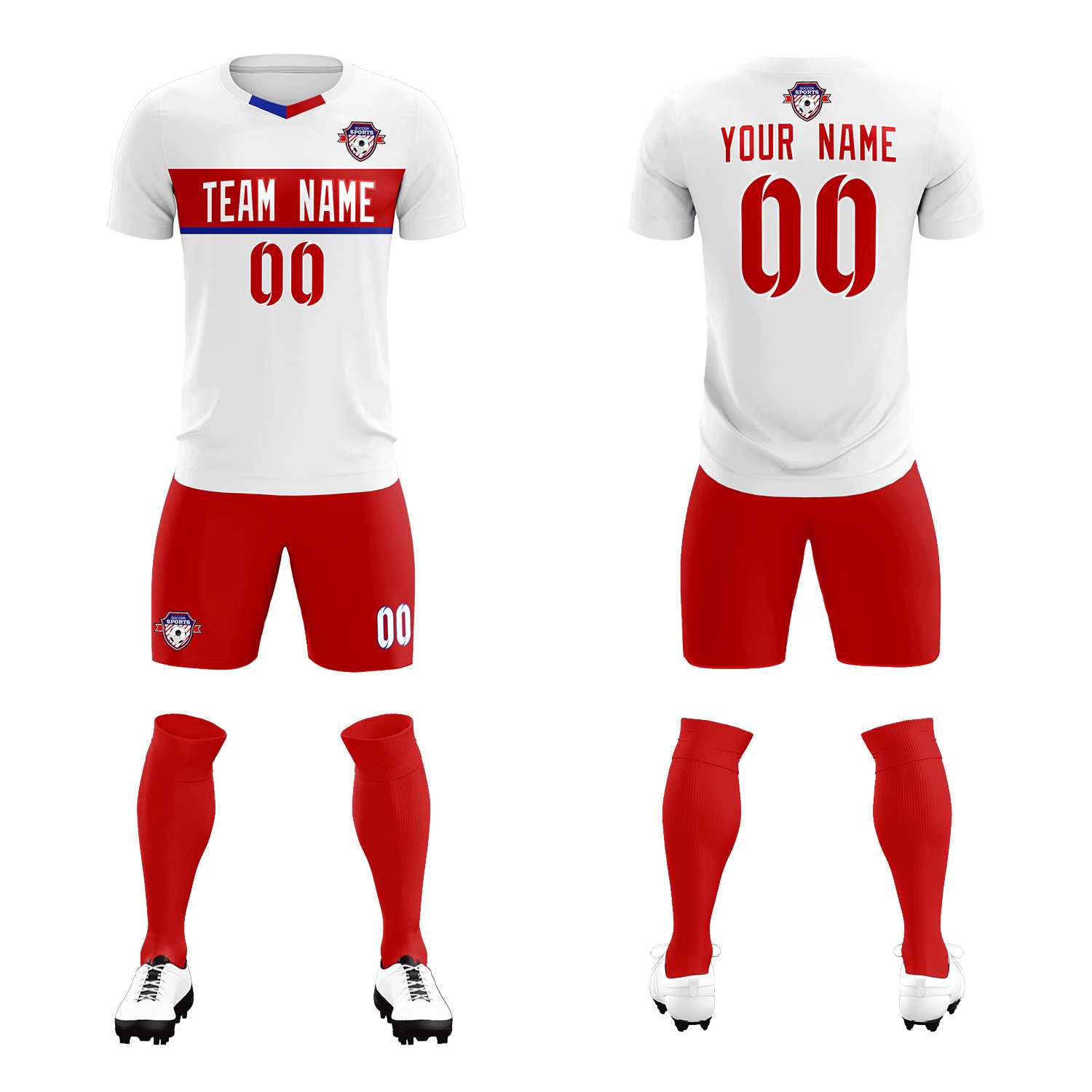 Custom White Classic Sports kit Football Shirt Jersey
