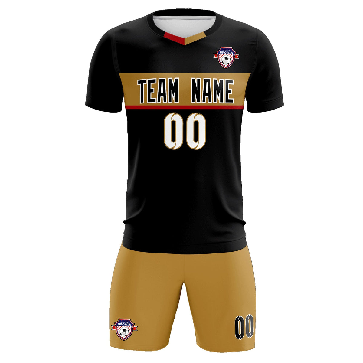 Custom Black Classic Sports kit Football Shirt Jersey