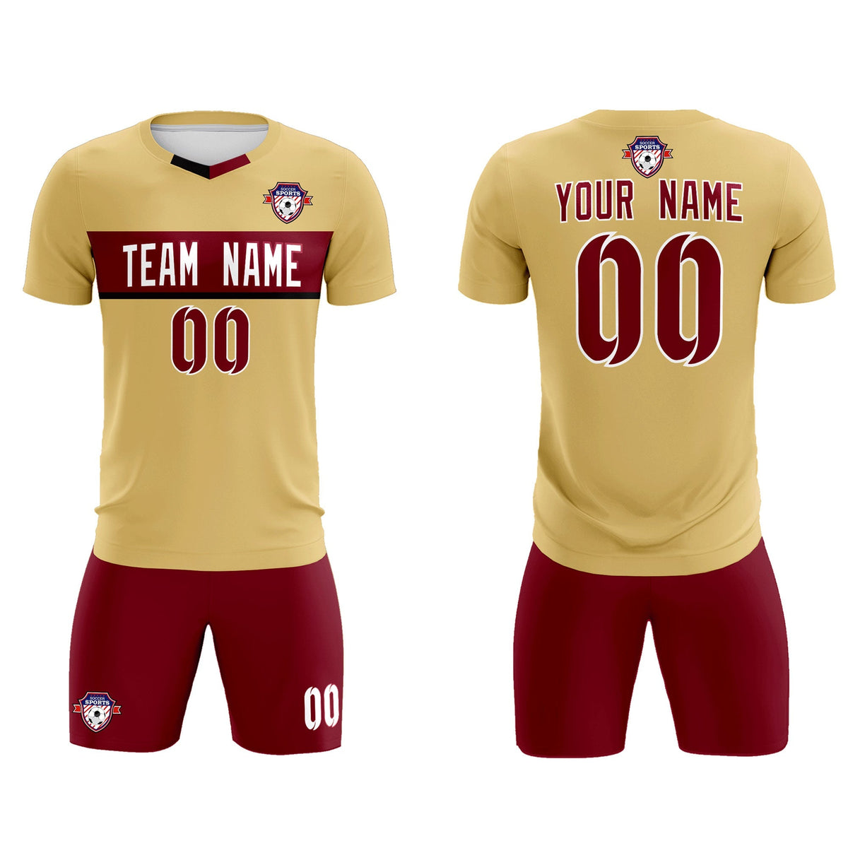 Custom Khaki Classic Sports kit Football Shirt Jersey
