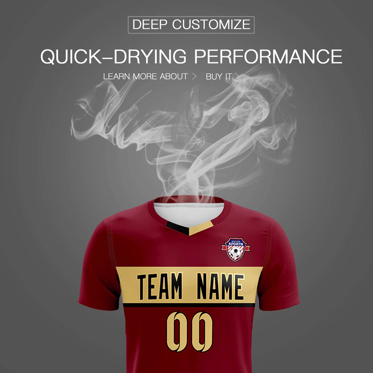 Custom Crimson Classic Sports kit Football Shirt Jersey