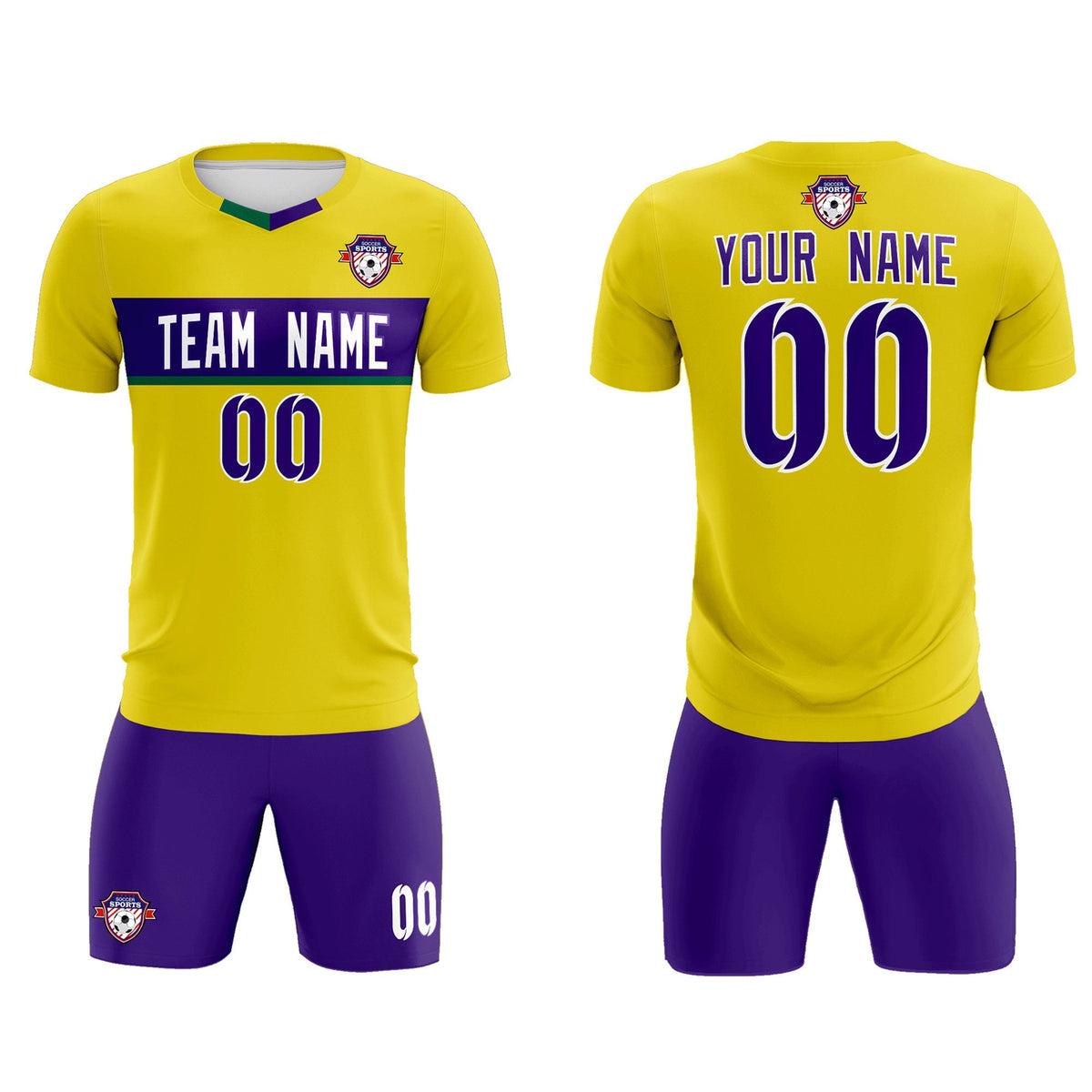 Custom Gold Classic Sports kit Football Shirt Jersey