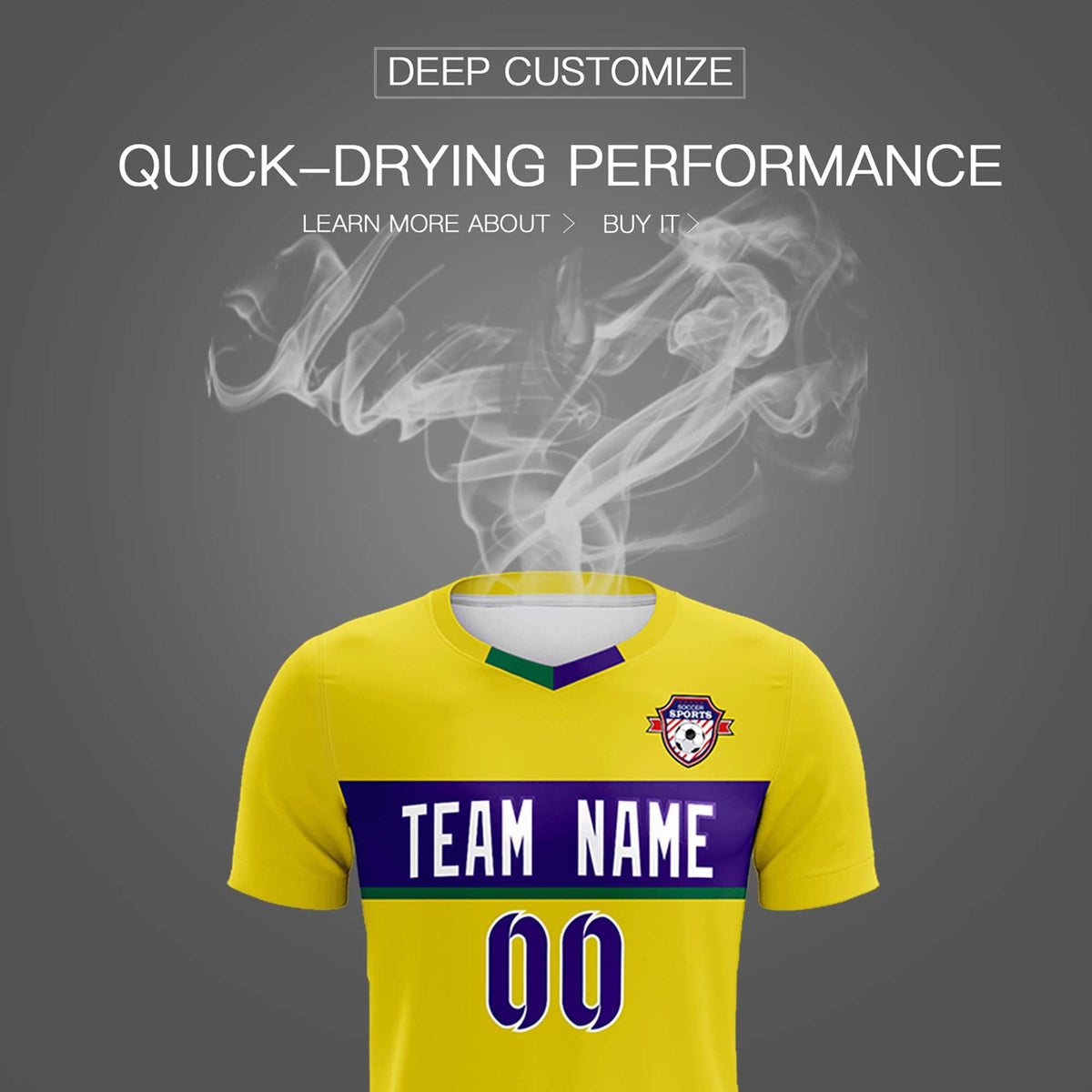 Custom Gold Classic Sports kit Football Shirt Jersey