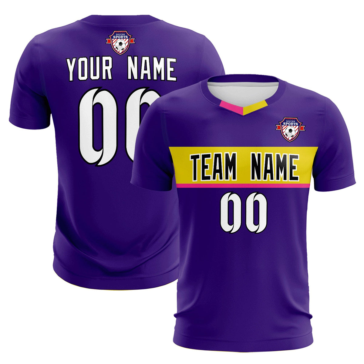 Custom Purple Classic Sports kit Football Shirt Jersey