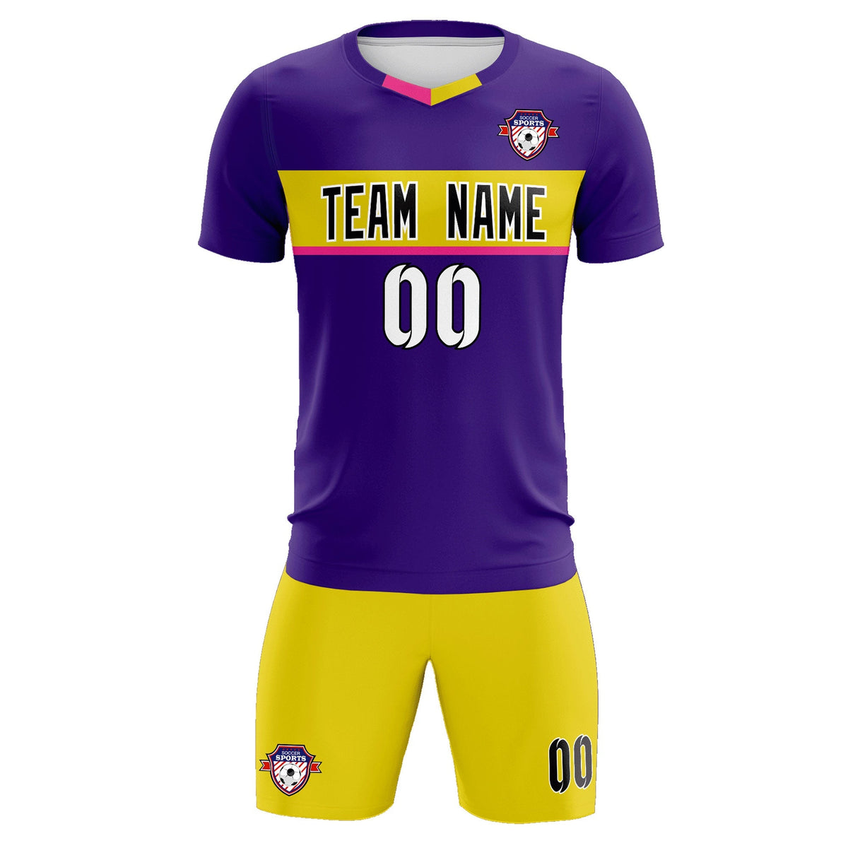 Custom Purple Classic Sports kit Football Shirt Jersey