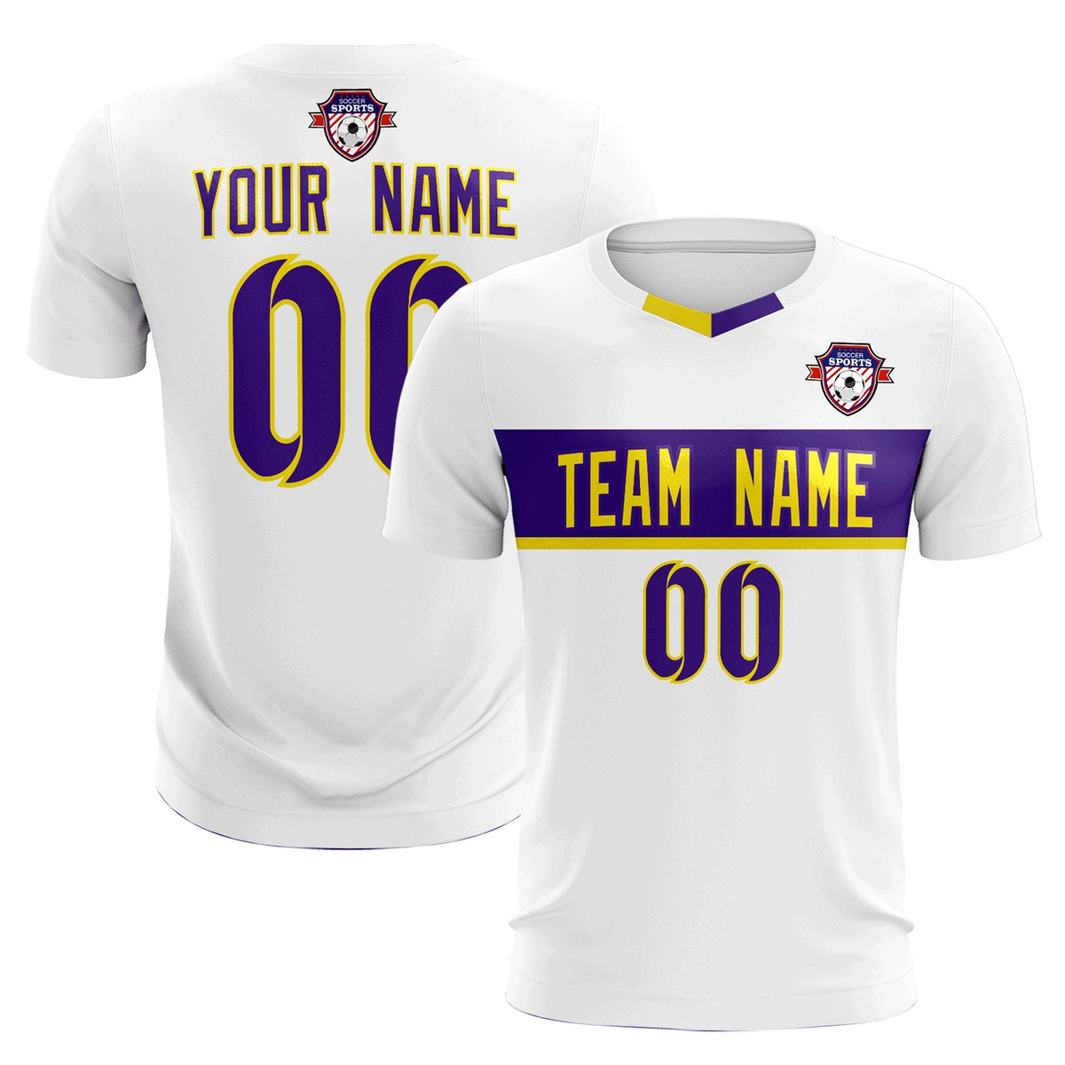 Custom White Classic Sports kit Football Shirt Jersey