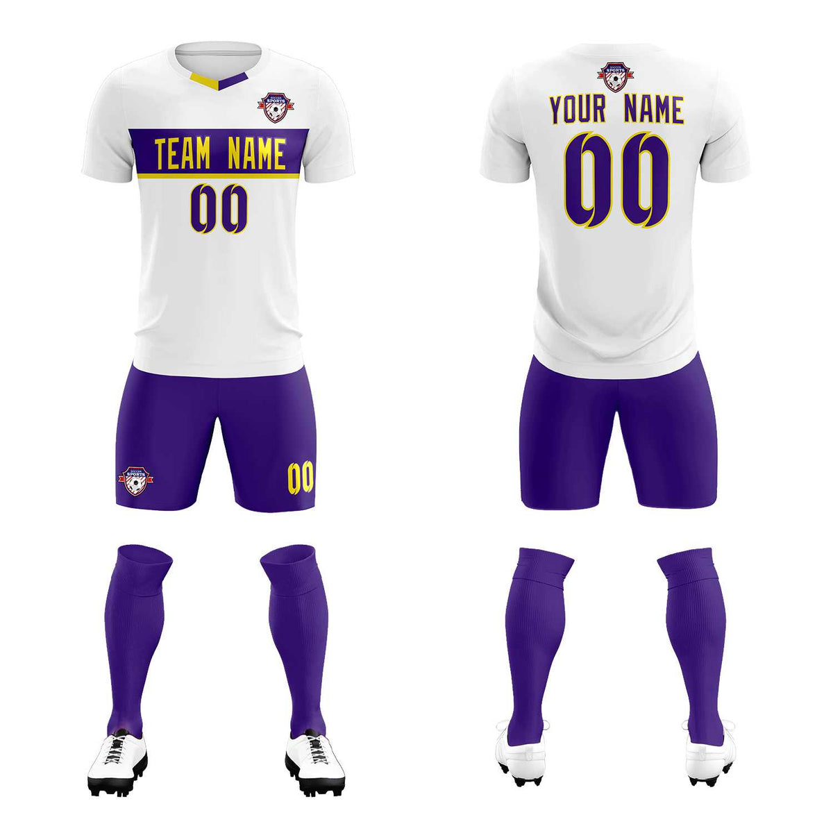 Custom White Classic Sports kit Football Shirt Jersey