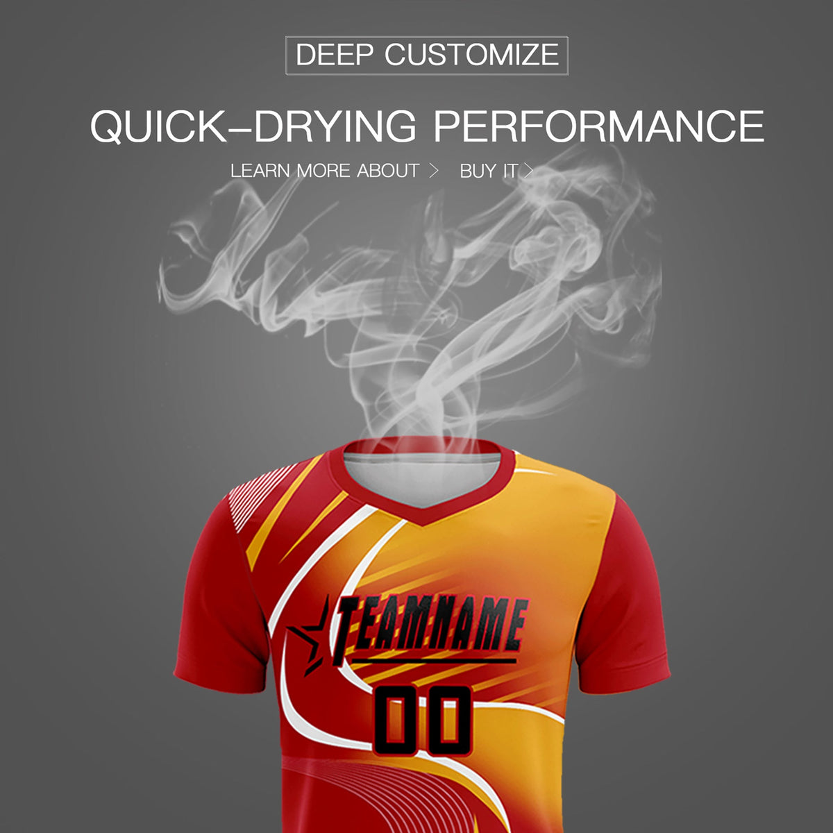 Benutzerdefiniertes rotes Druck-Sportbekleidungs-Fußballtrikot