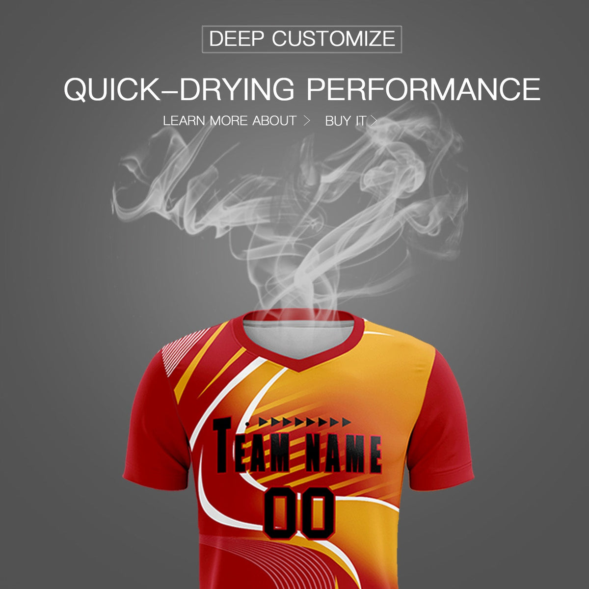 Benutzerdefiniertes rotes Druck-Sportbekleidungs-Fußballtrikot