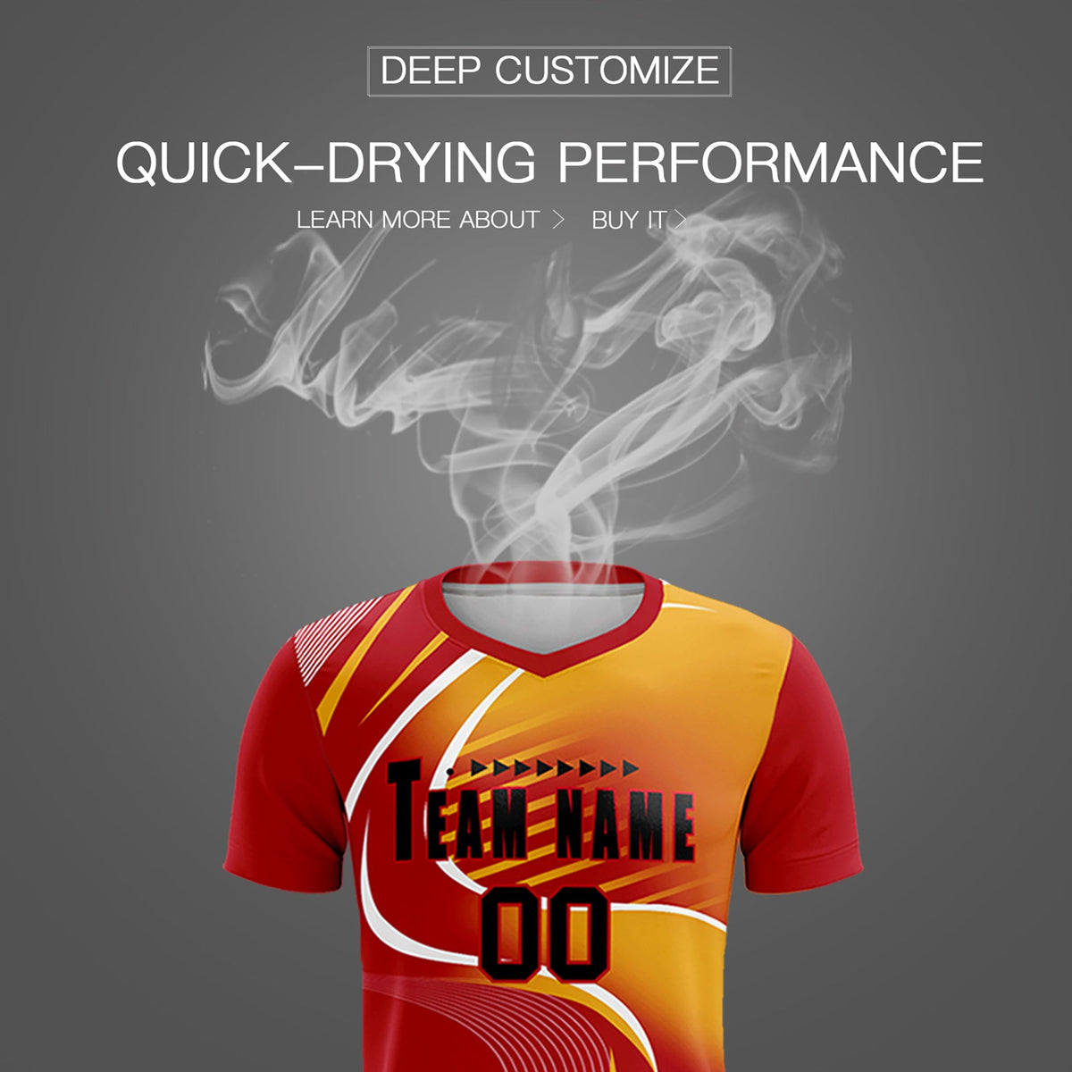 Benutzerdefiniertes rotes Druck-Sportbekleidungs-Fußballtrikot