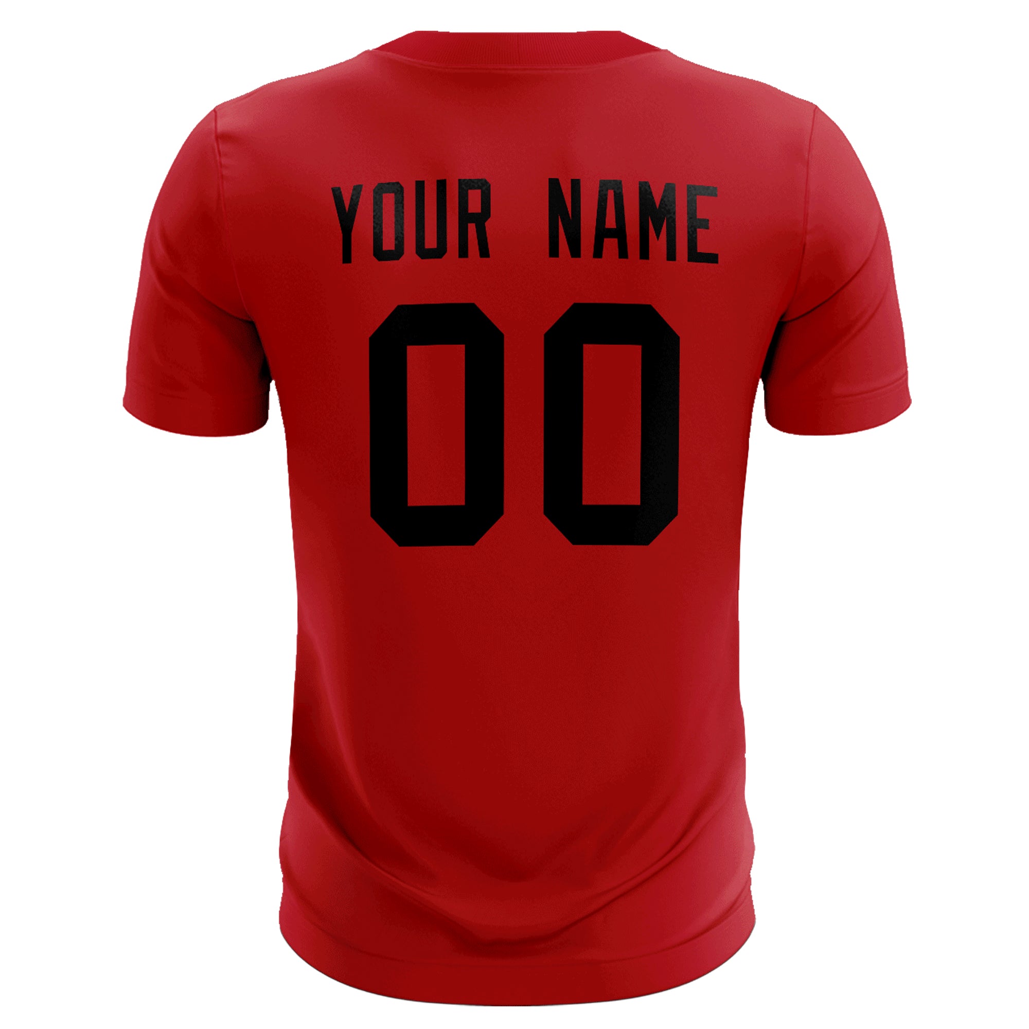 Maillot de football personnalisé avec impression rouge