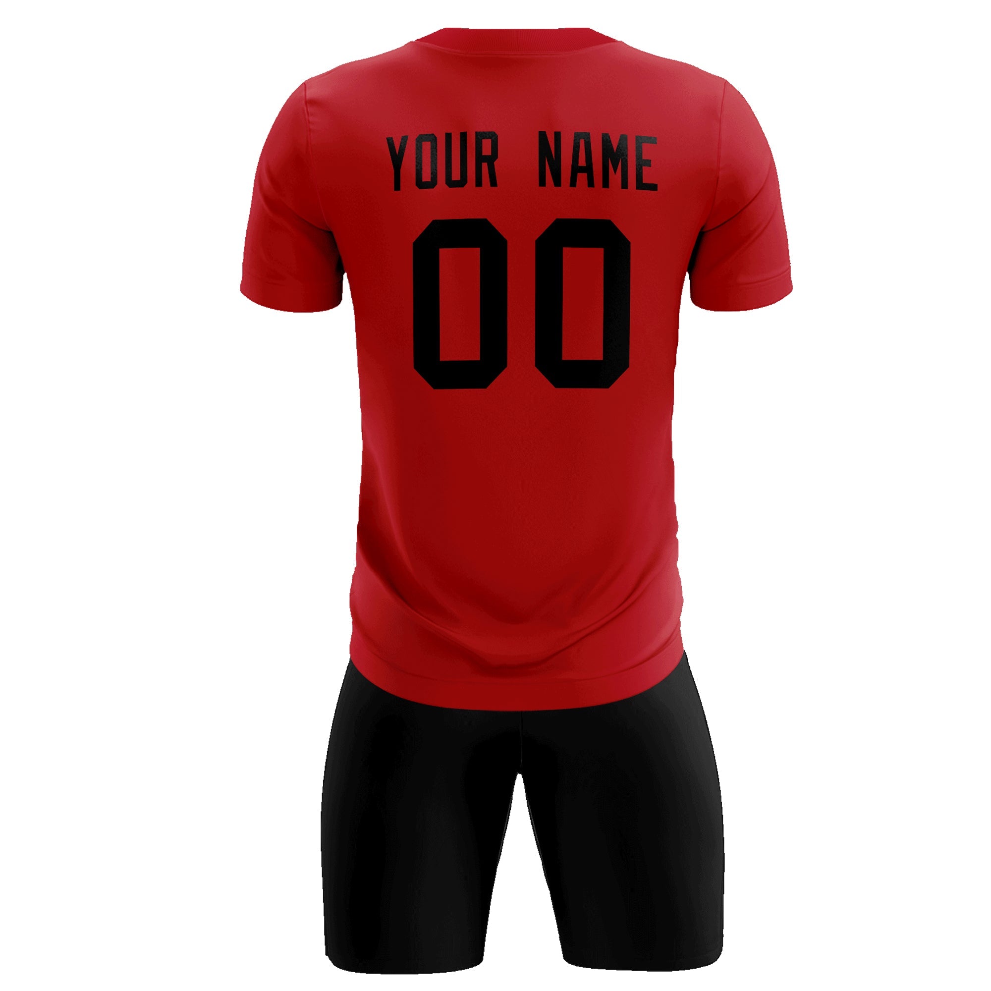 Maillot de football personnalisé avec impression rouge