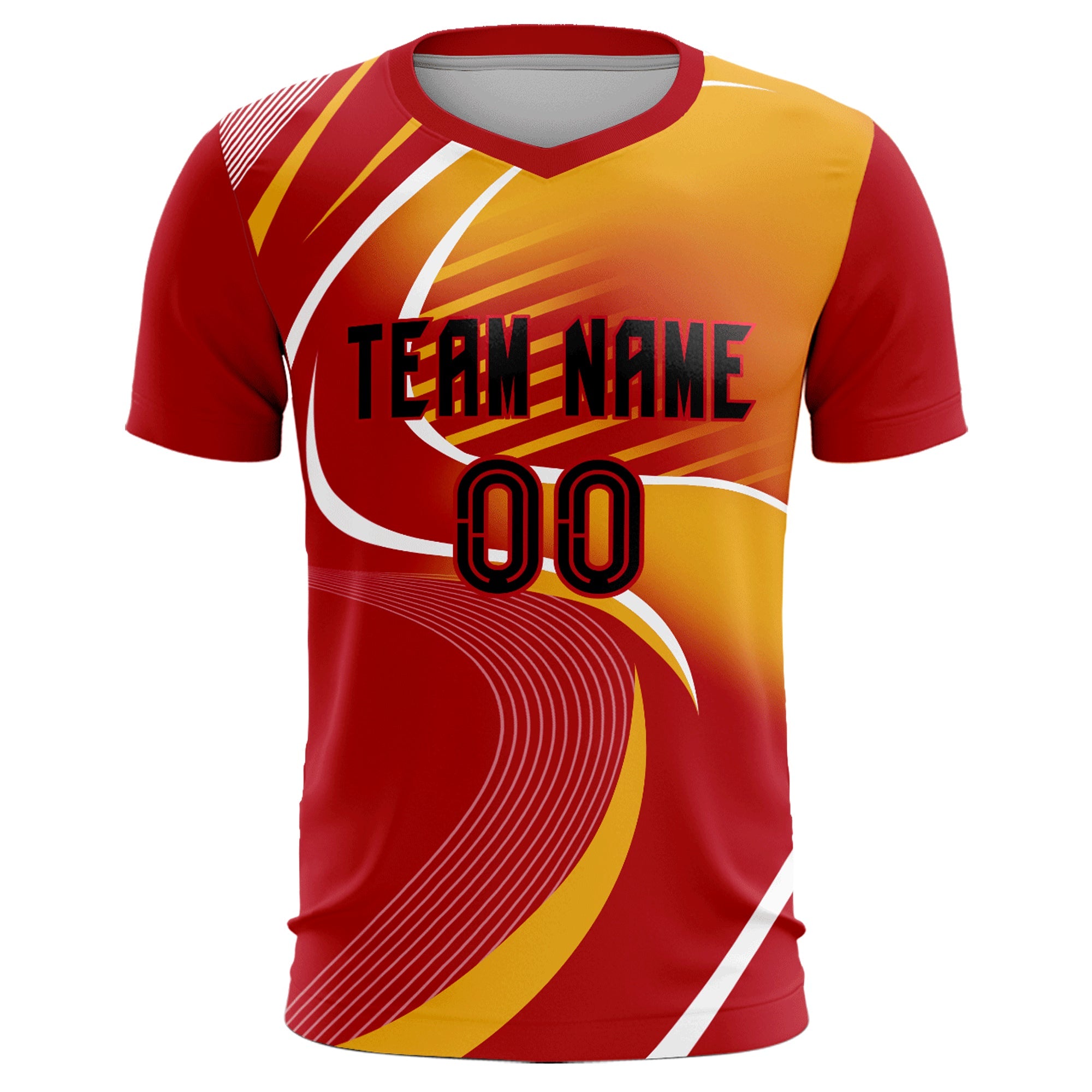 Maillot de football personnalisé avec impression rouge