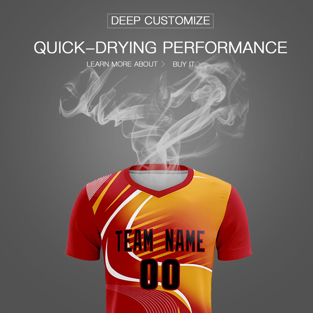 Benutzerdefiniertes rotes Druck-Sportbekleidungs-Fußballtrikot