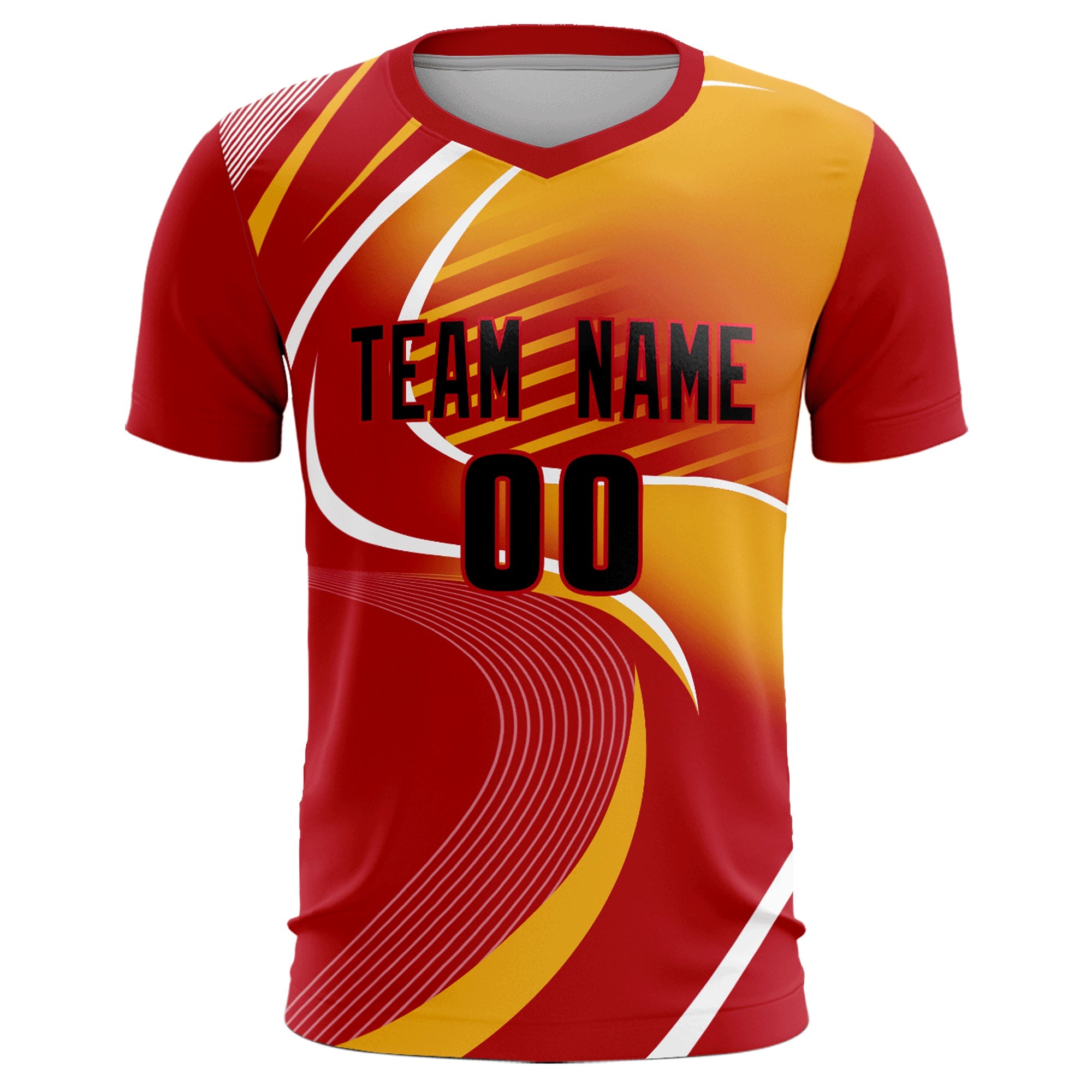 Maillot de football personnalisé avec impression rouge