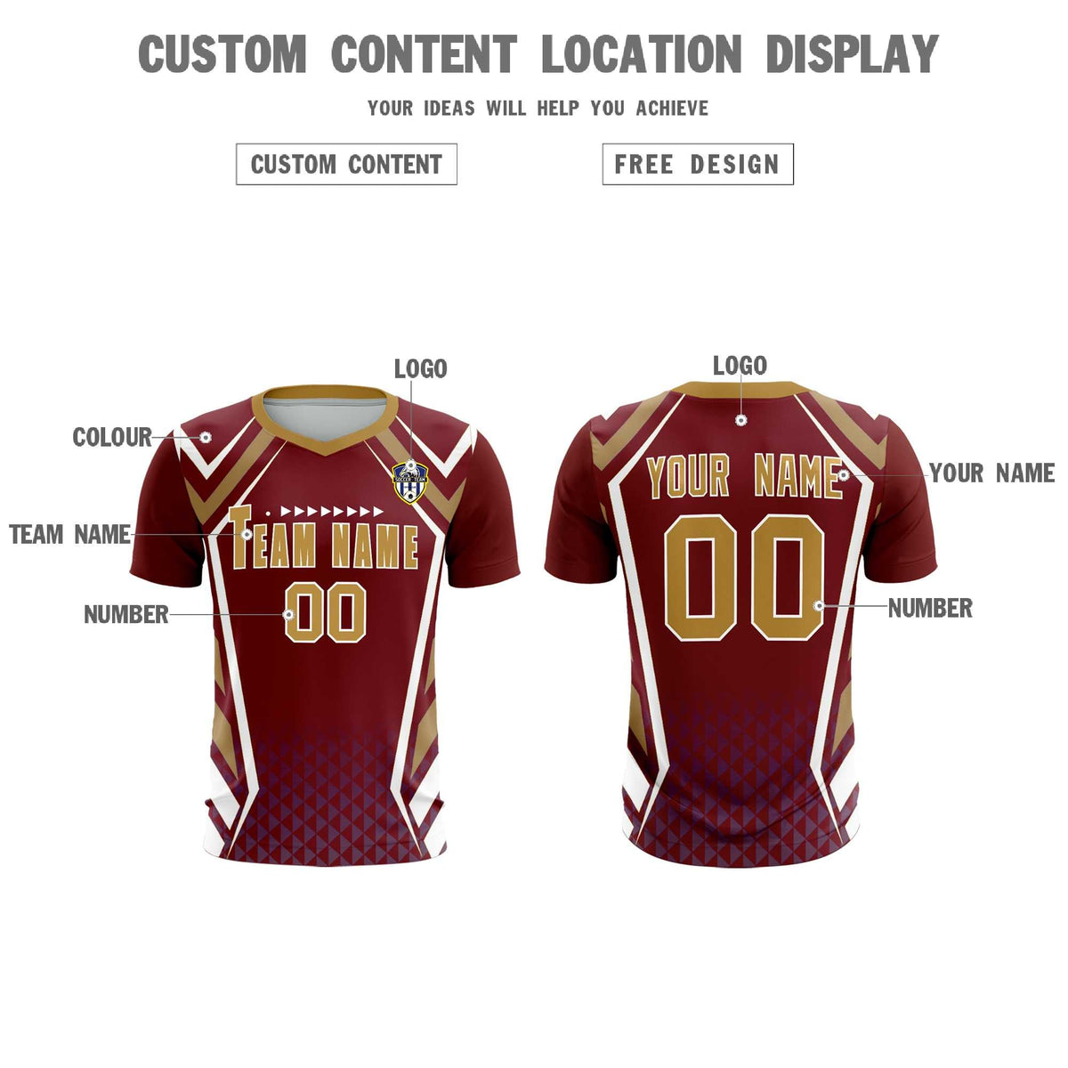 Custom Crimson Abstract Breathable Football Kit Jersey