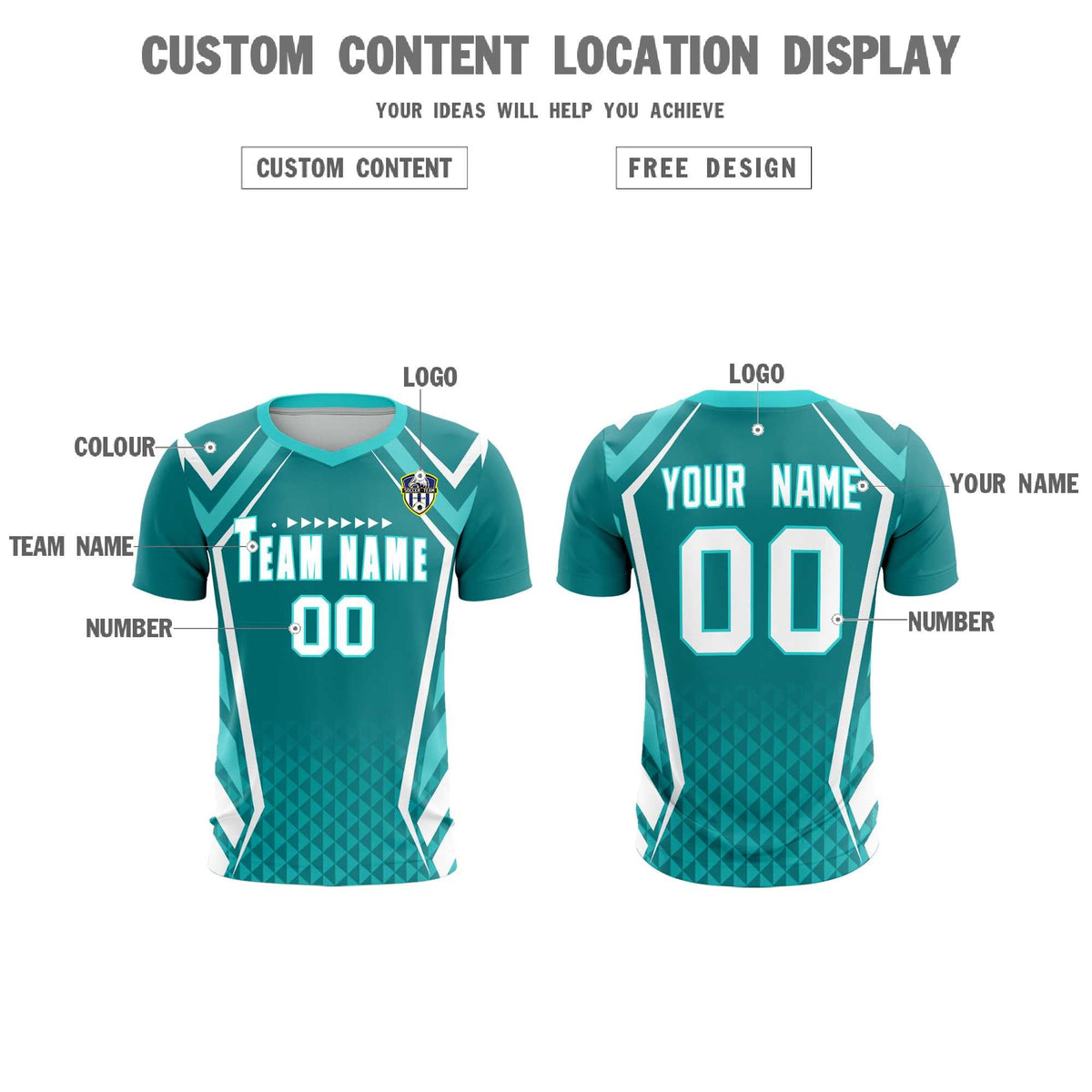 Custom Sky Blue Abstract Breathable Football Kit Jersey