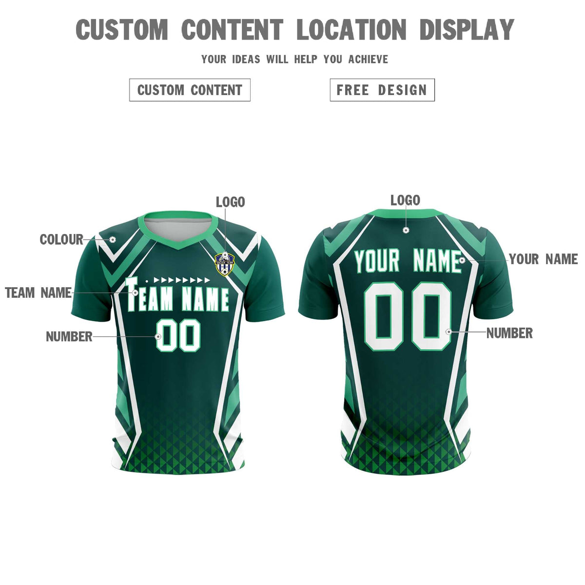 Custom Aqua Abstract Breathable Football Kit Jersey