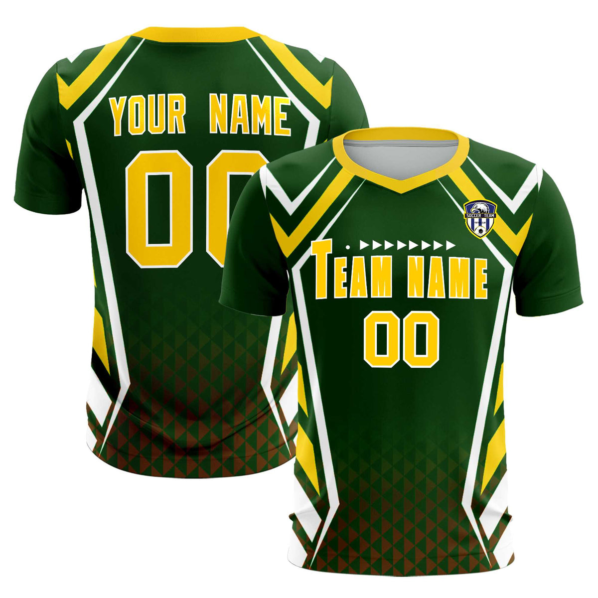 Custom Midnight Green Abstract Breathable Football Kit Jersey