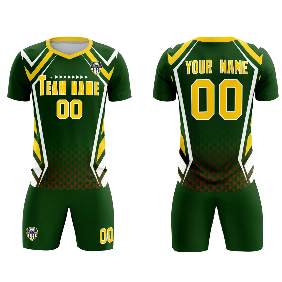Custom Midnight Green Abstract Breathable Football Kit Jersey