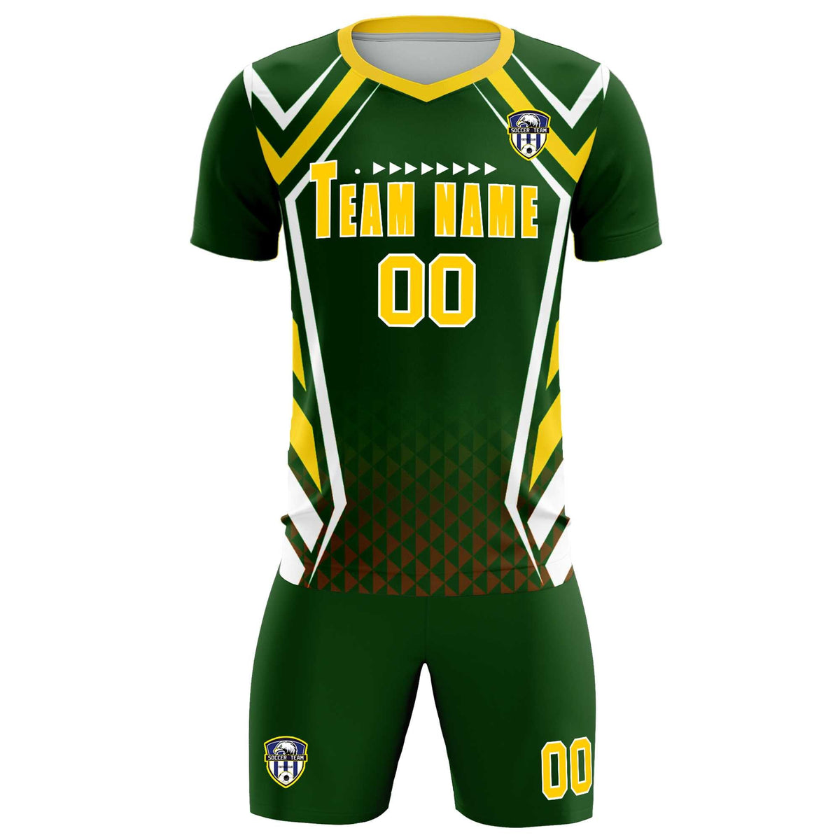 Custom Midnight Green Abstract Breathable Football Kit Jersey