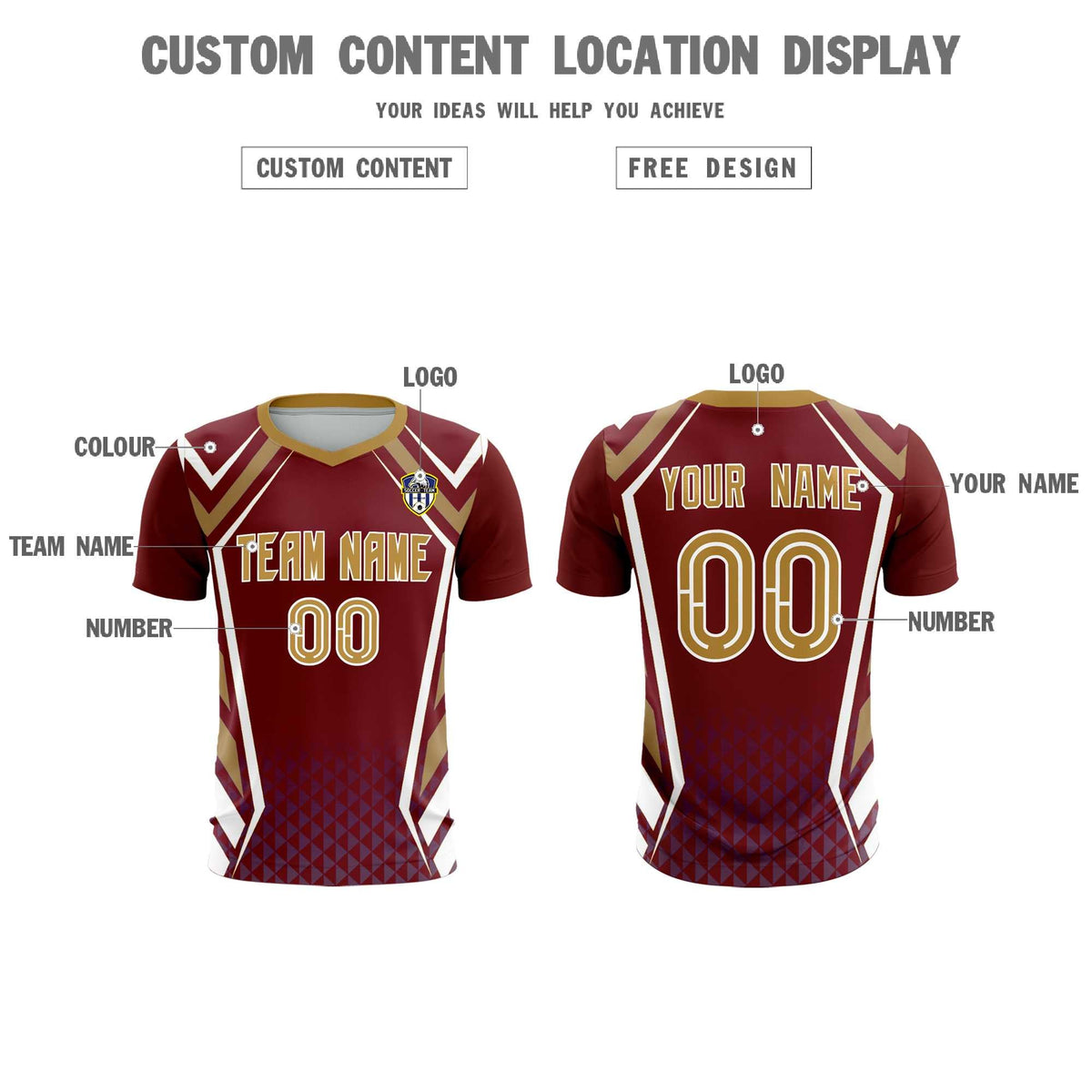 Custom Crimson Abstract Breathable Football Kit Jersey