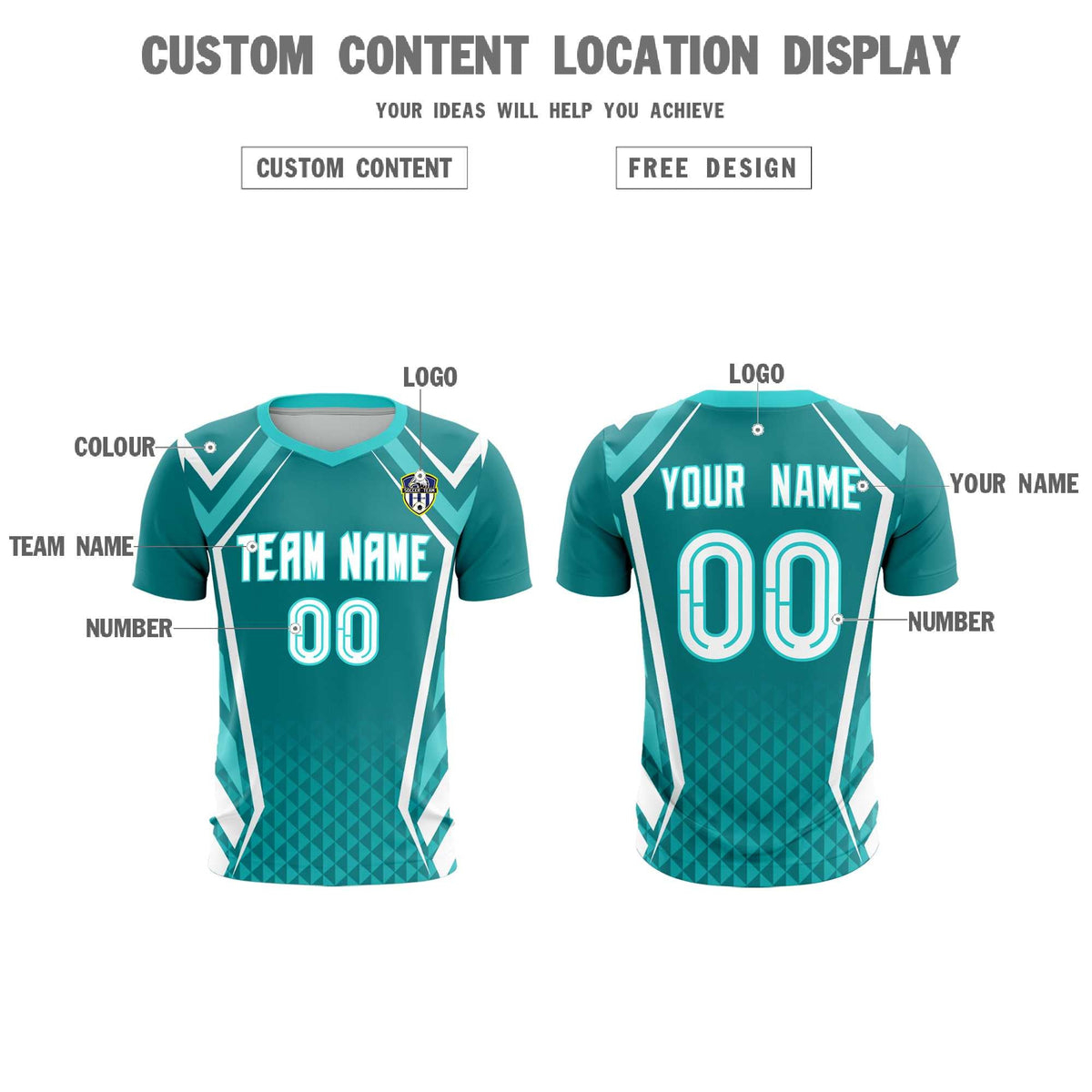 Custom Sky Blue Abstract Breathable Football Kit Jersey