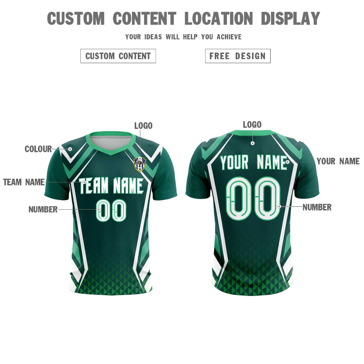 Custom Aqua Abstract Breathable Football Kit Jersey