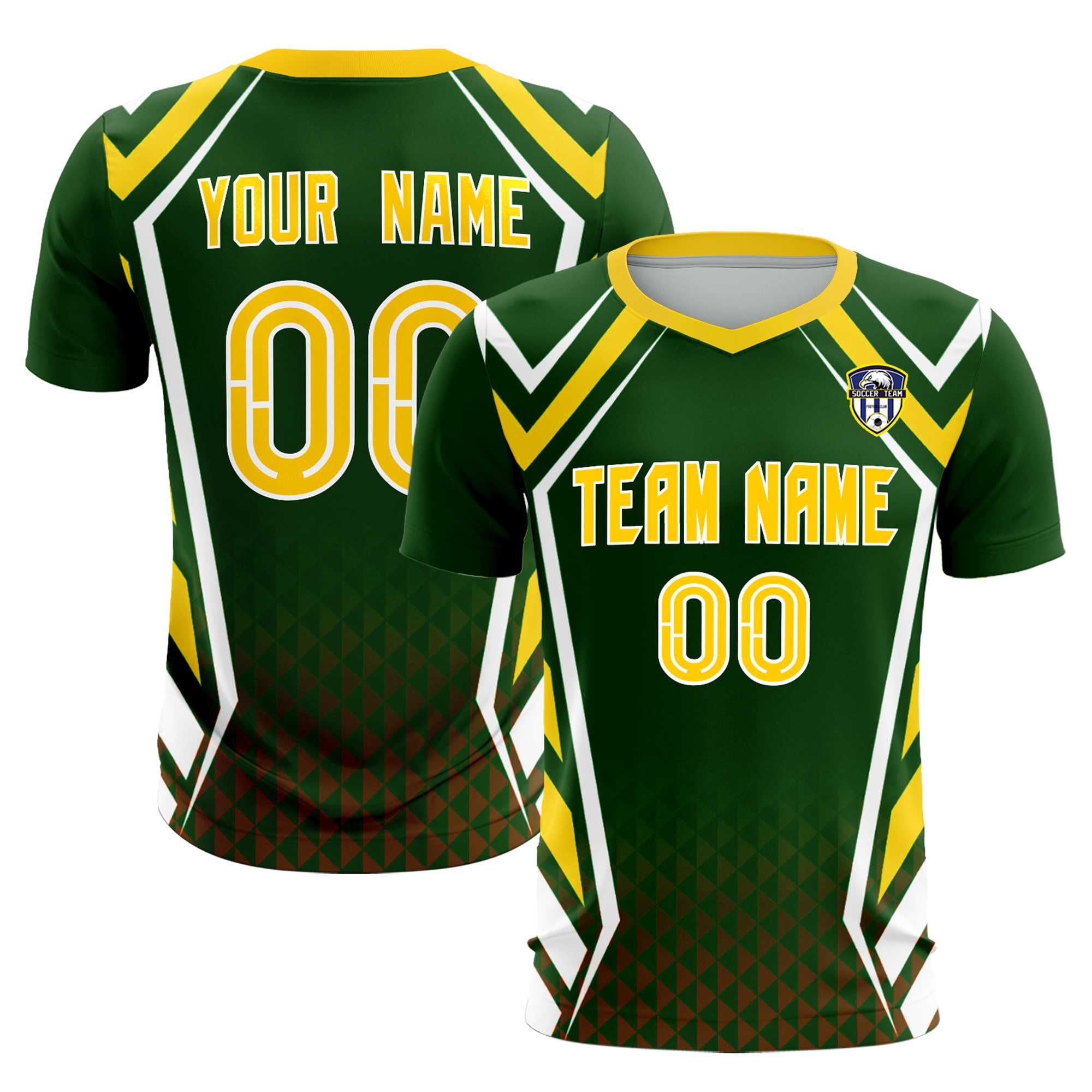 Custom Midnight Green Abstract Breathable Football Kit Jersey