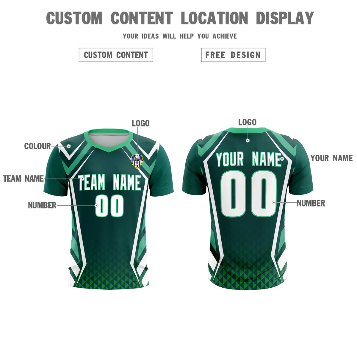 Custom Aqua Abstract Breathable Football Kit Jersey