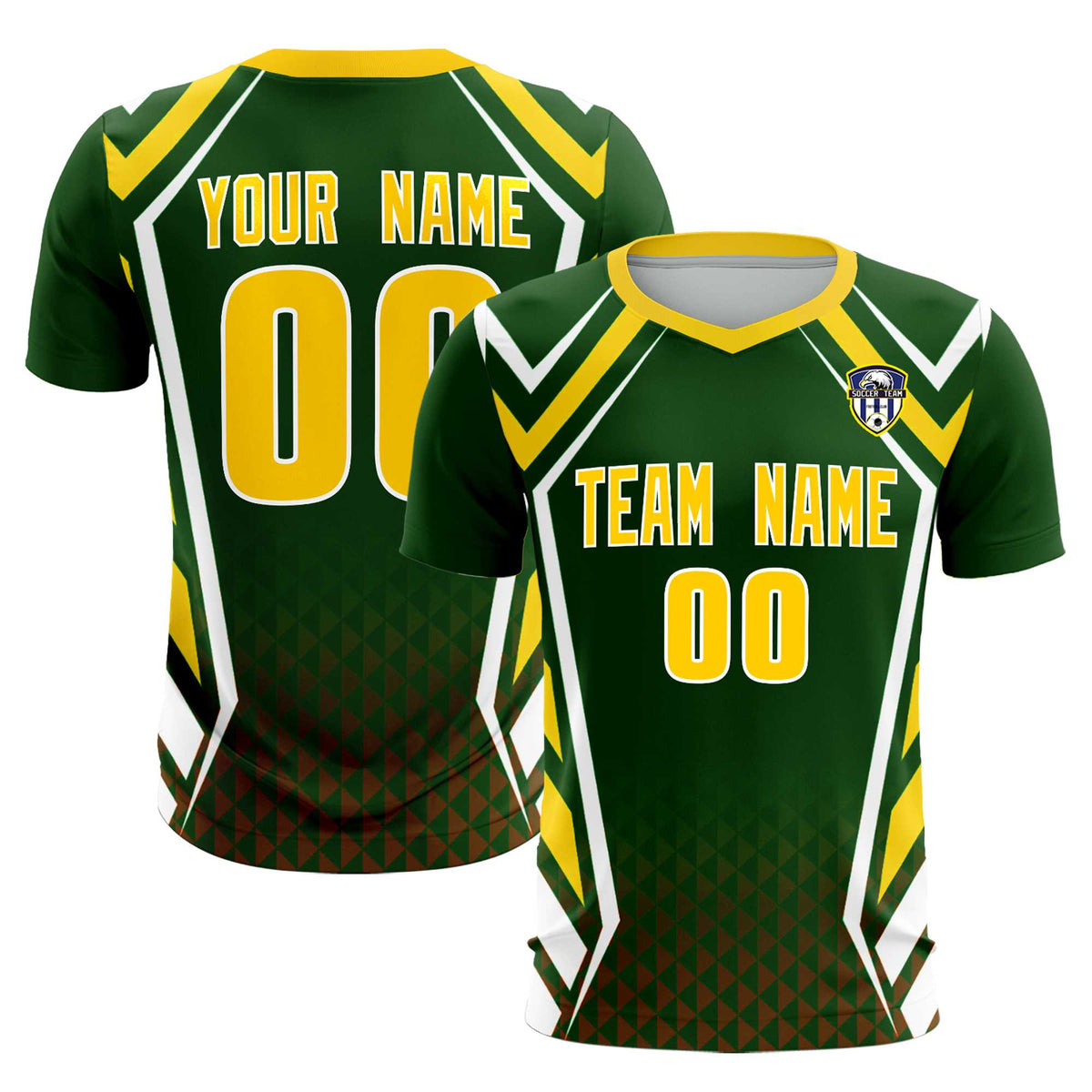 Custom Midnight Green Abstract Breathable Football Kit Jersey