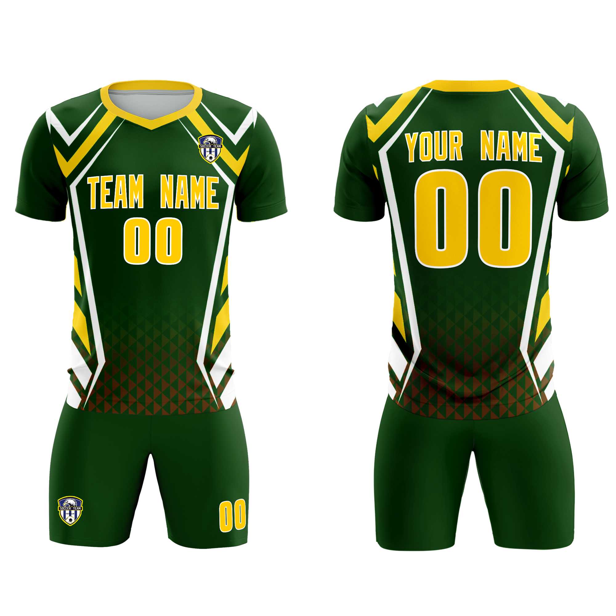 Custom Midnight Green Abstract Breathable Football Kit Jersey