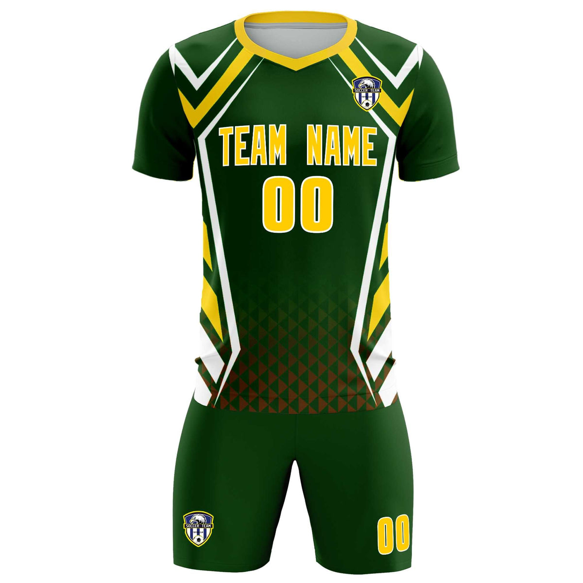 Custom Midnight Green Abstract Breathable Football Kit Jersey