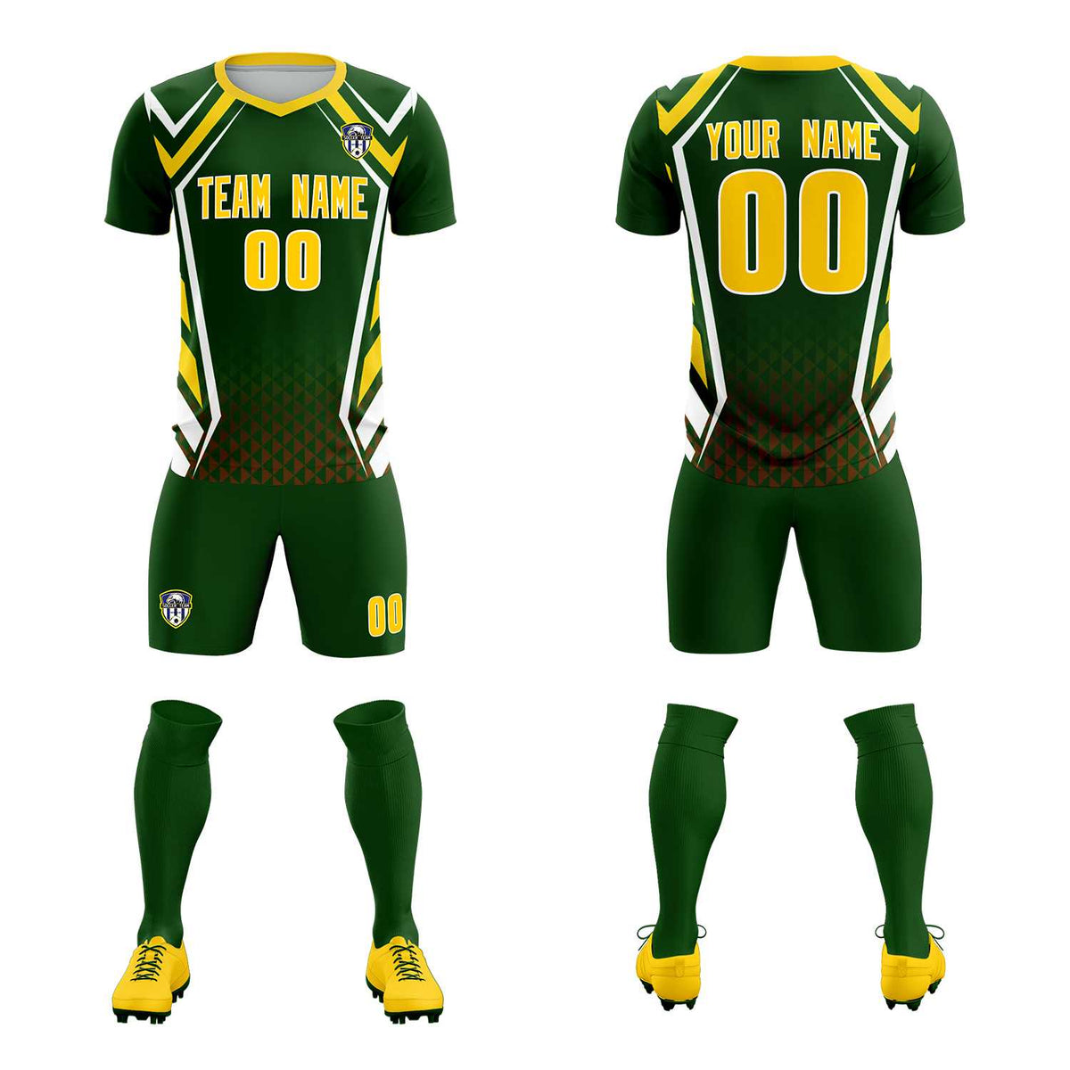 Custom Midnight Green Abstract Breathable Football Kit Jersey