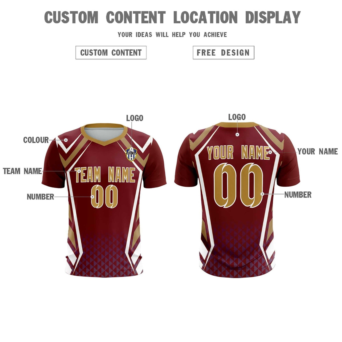 Custom Crimson Abstract Breathable Football Kit Jersey