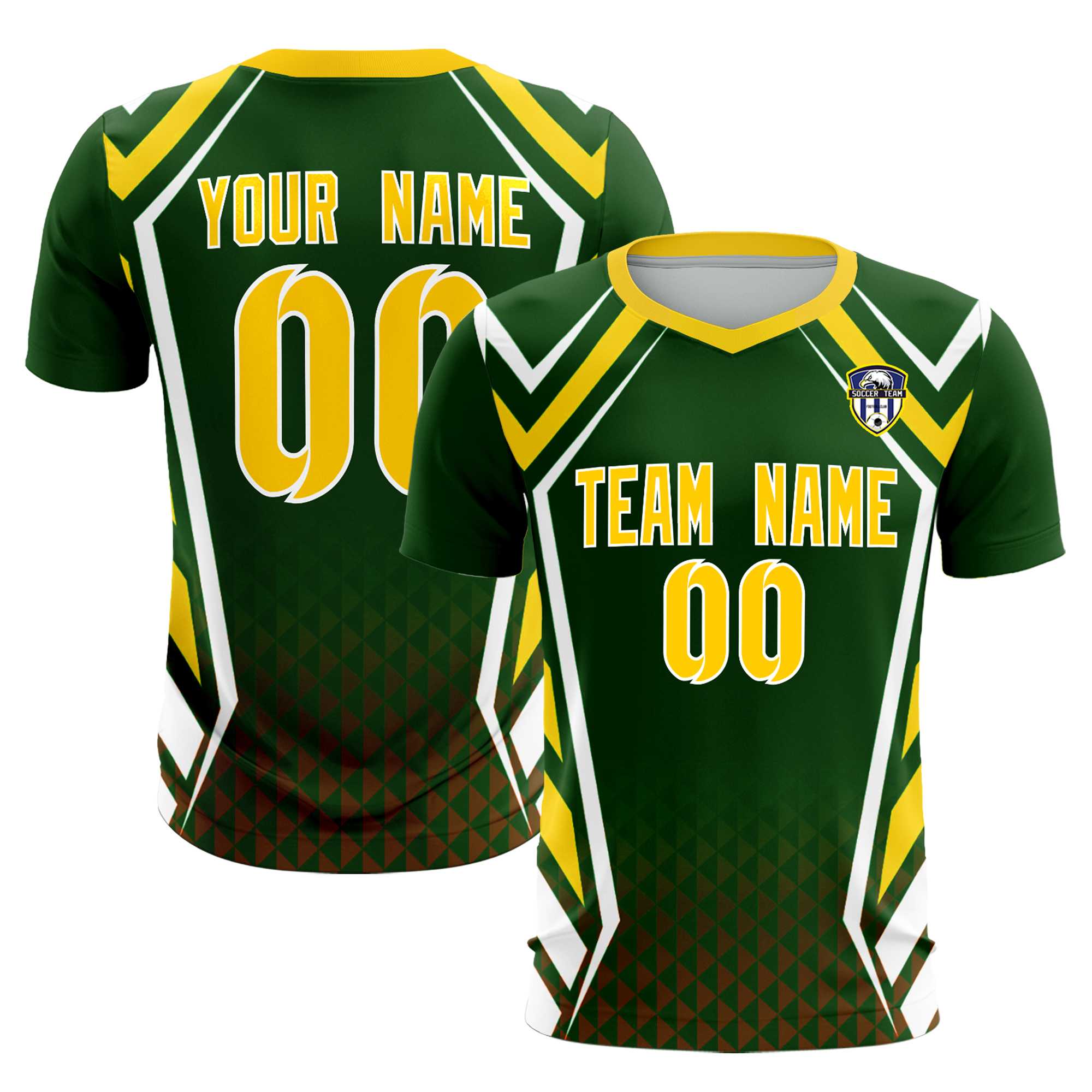 Custom Midnight Green Abstract Breathable Football Kit Jersey