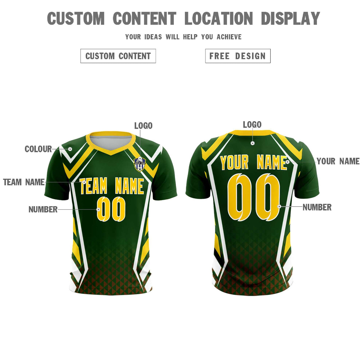 Custom Midnight Green Abstract Breathable Football Kit Jersey