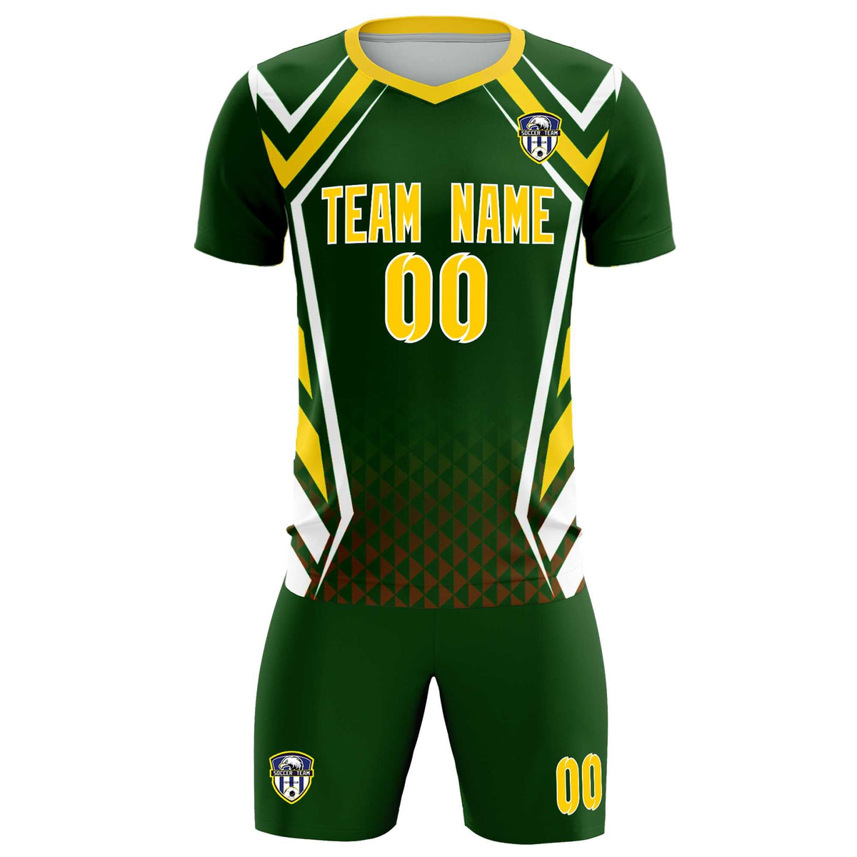 Custom Midnight Green Abstract Breathable Football Kit Jersey