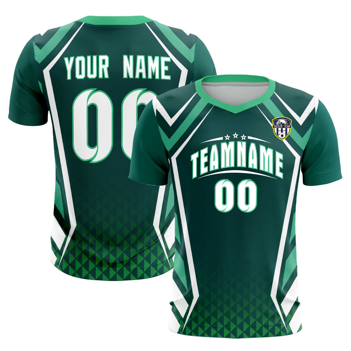 Custom Aqua Abstract Breathable Football Kit Jersey