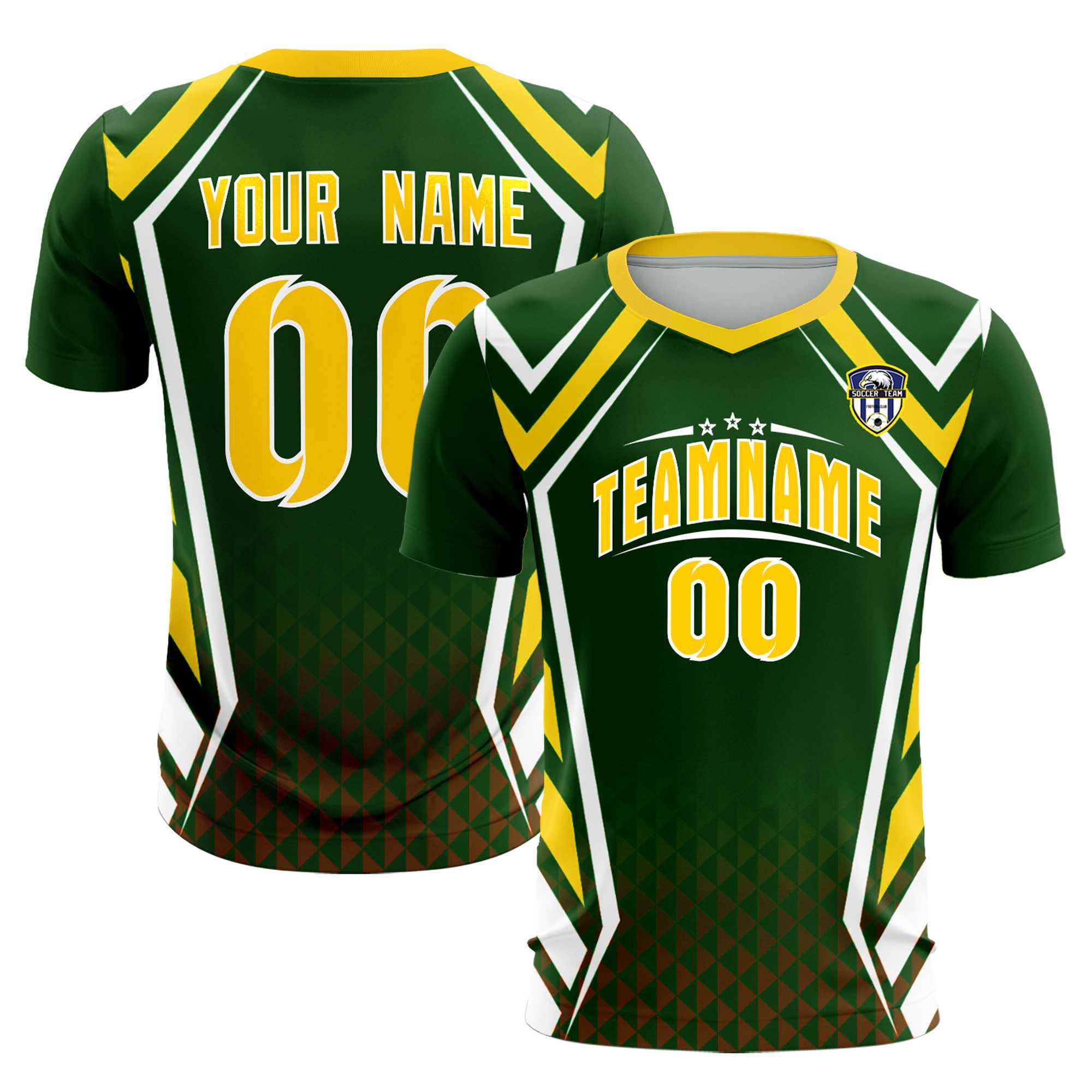 Custom Midnight Green Abstract Breathable Football Kit Jersey