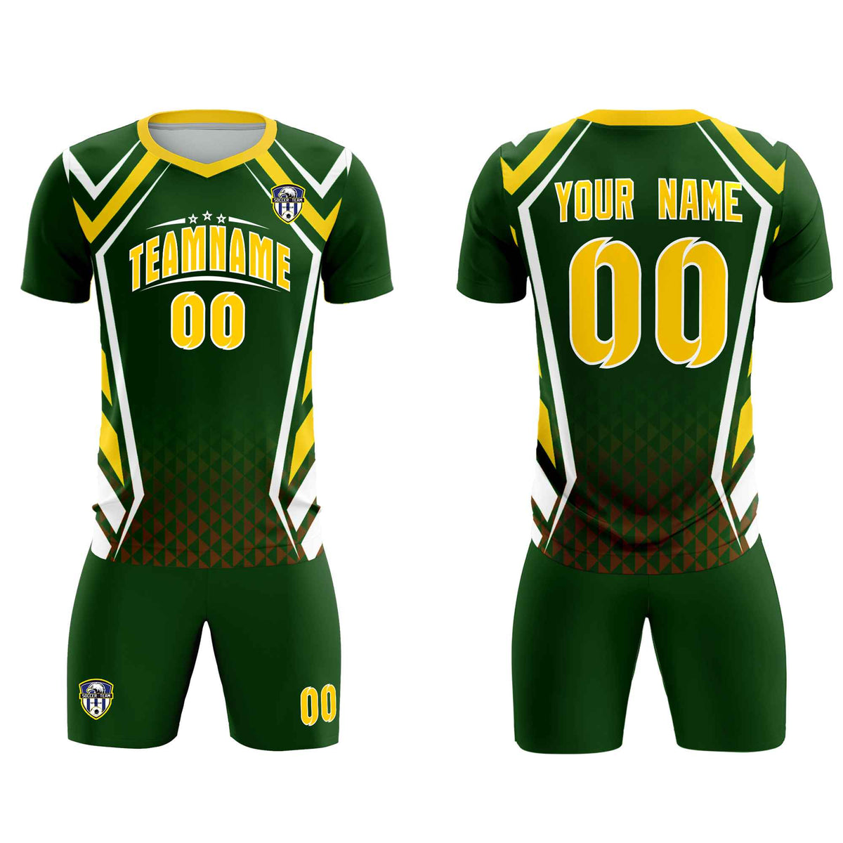 Custom Midnight Green Abstract Breathable Football Kit Jersey