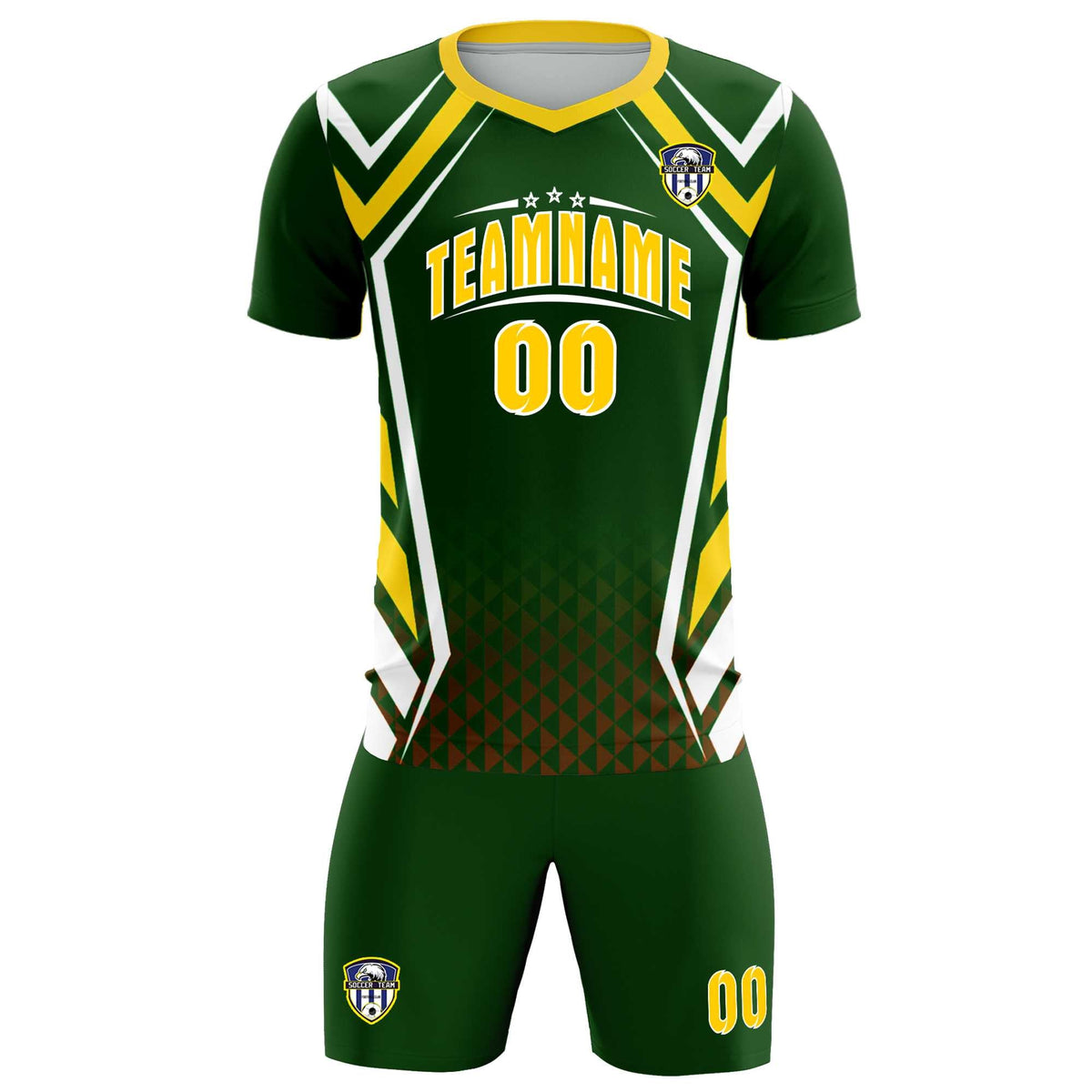 Custom Midnight Green Abstract Breathable Football Kit Jersey