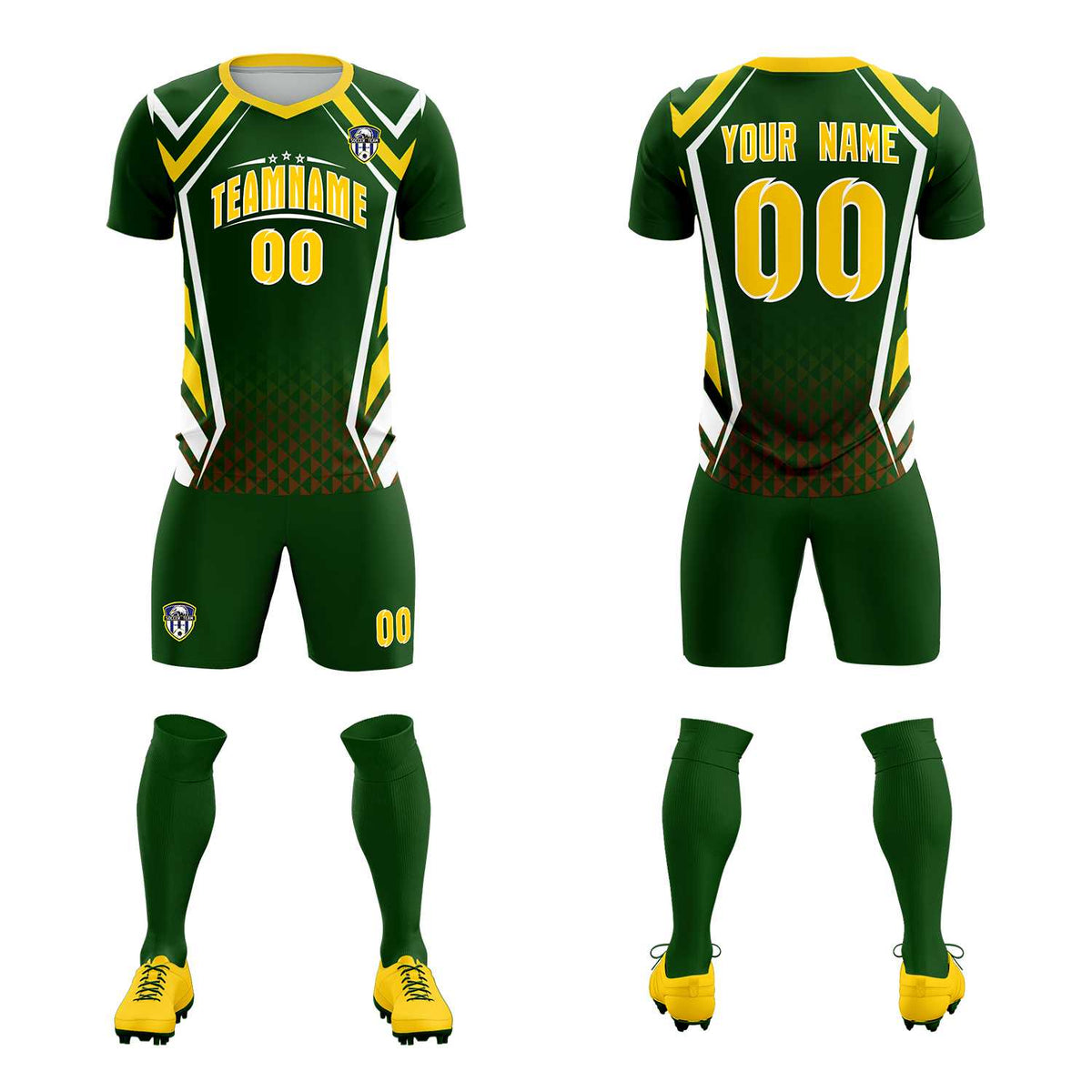 Custom Midnight Green Abstract Breathable Football Kit Jersey