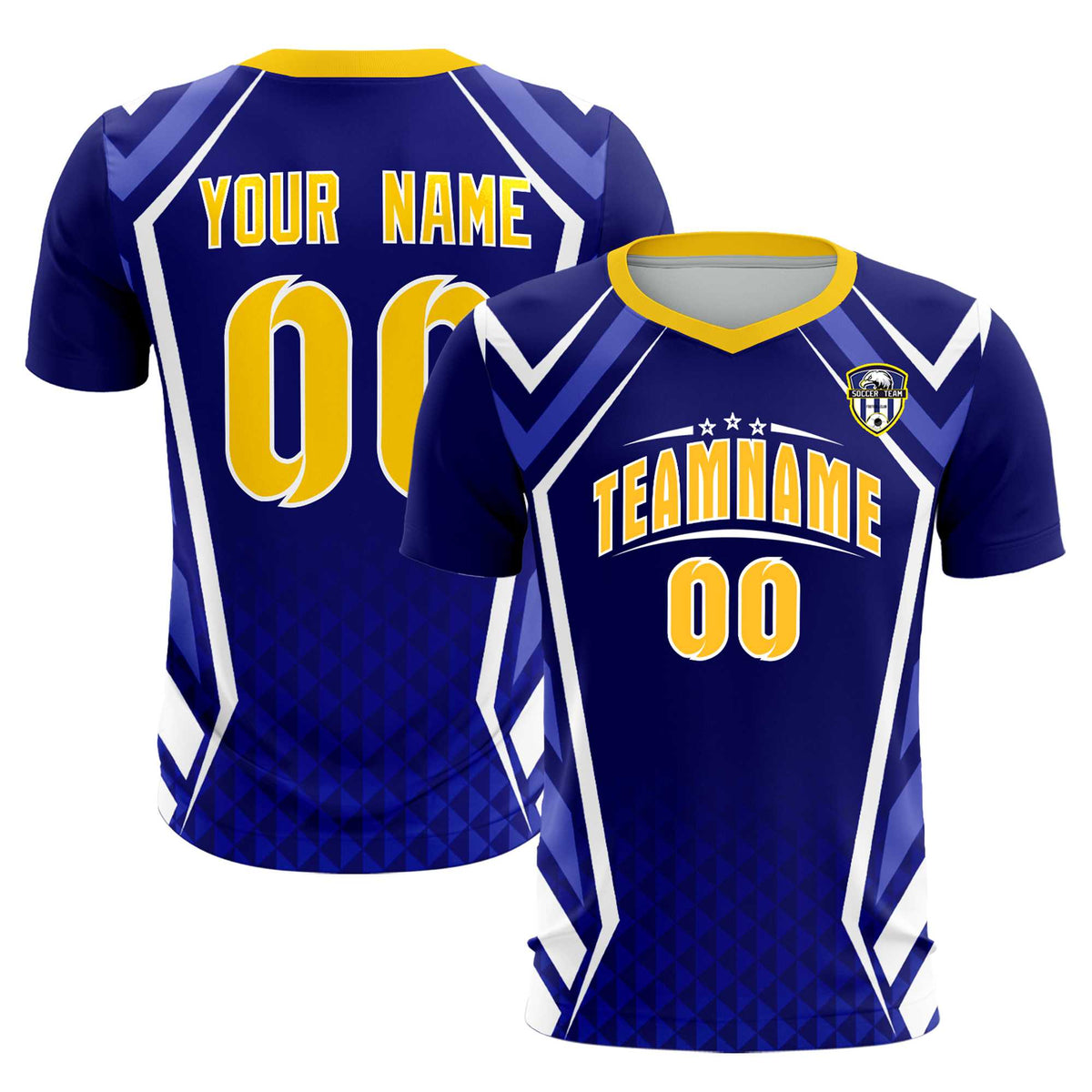 Custom Royal Abstract Breathable Football Kit Jersey