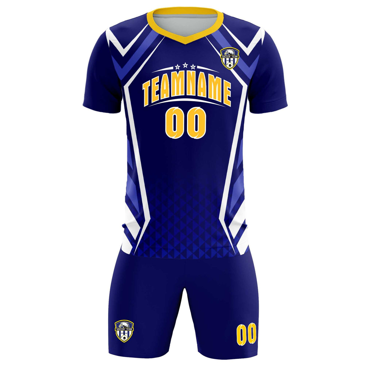 Custom Royal Abstract Breathable Football Kit Jersey