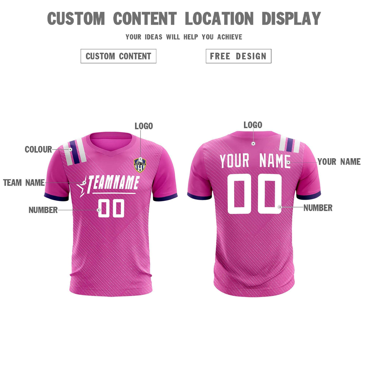 Custom Light Red Striped Sportswear Football Kit Jersey For Adults