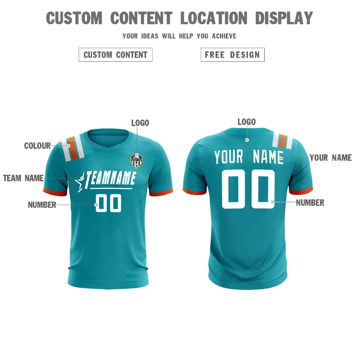 Custom Aqua Striped Sportswear Football Kit Jersey For Adults