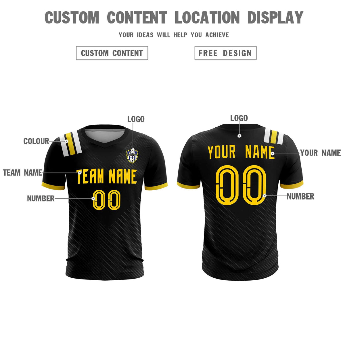 Custom Black Striped Sportswear Football Kit Jersey For Adults
