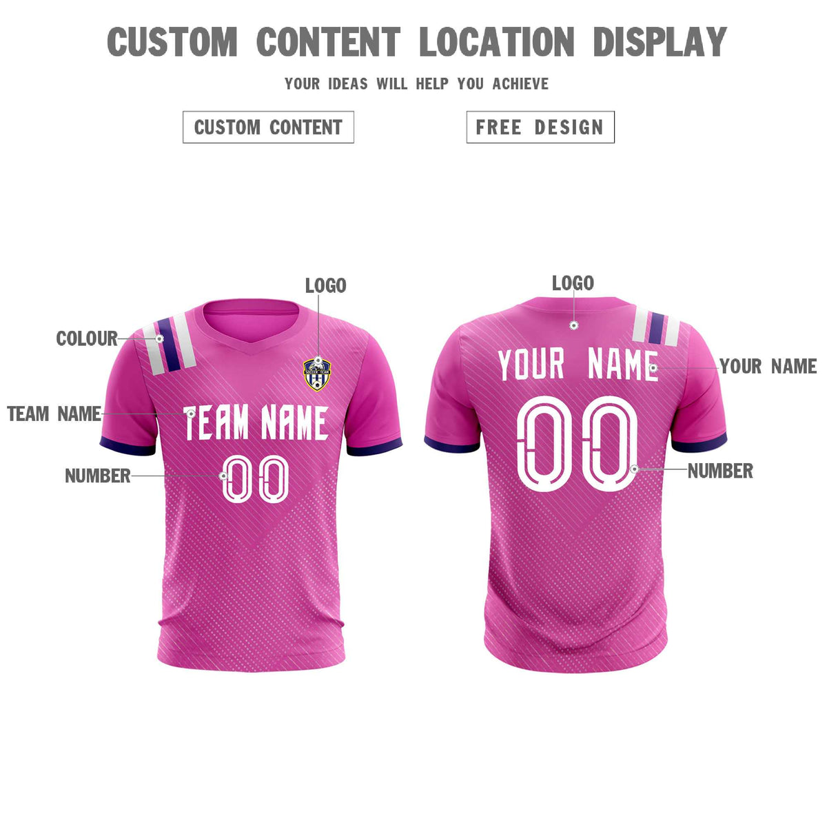 Custom Light Red Striped Sportswear Football Kit Jersey For Adults